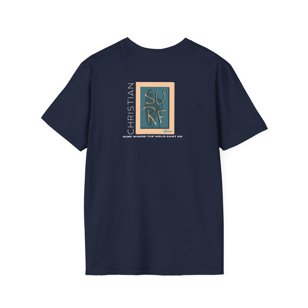 Marlin Graphic Dominion Deep - Unisex Softstyle T-Shirt Florida Marlin Fishing Tee Surfwear | Christian Ocean Apparel, Bold Pursuit Prophetic Vision Divine