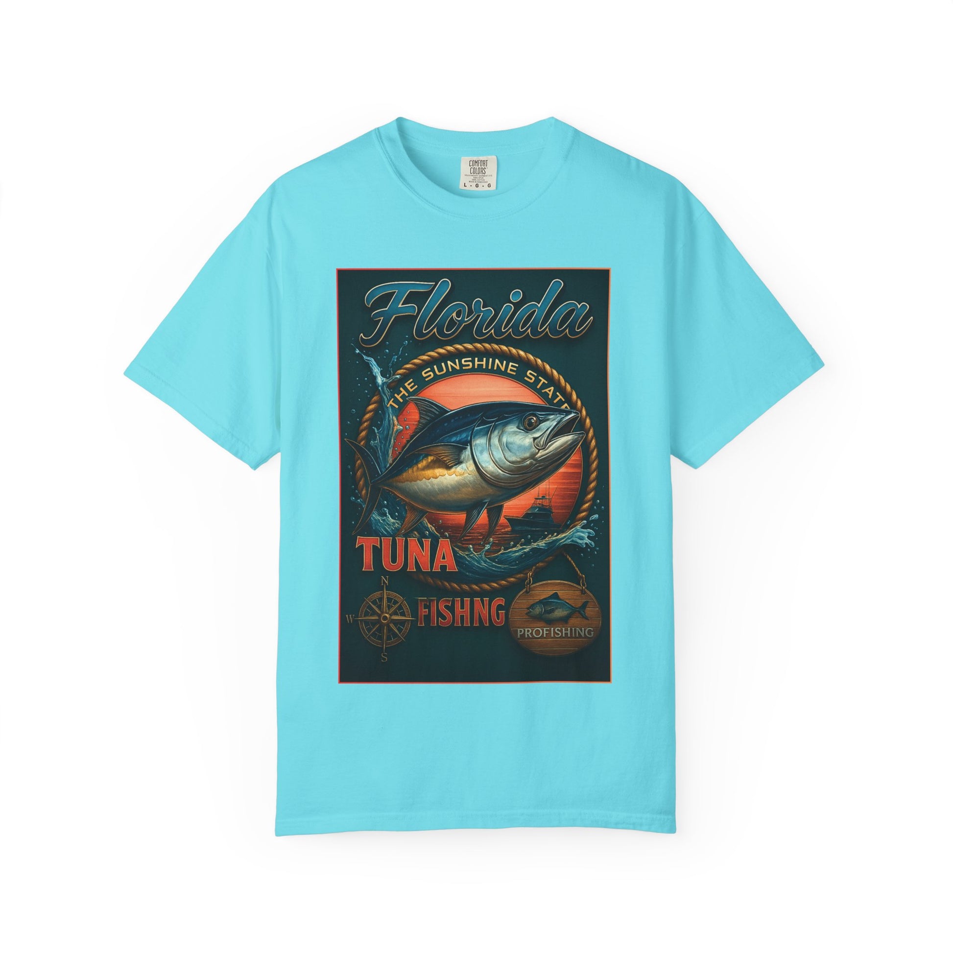 Florida Tuna Vintage Surf Tee, Dominion Waters Edition, Unisex Shirt for Surfers and Kingdom-minded Adventurers, Genesis 1:28 Graphic Tee,