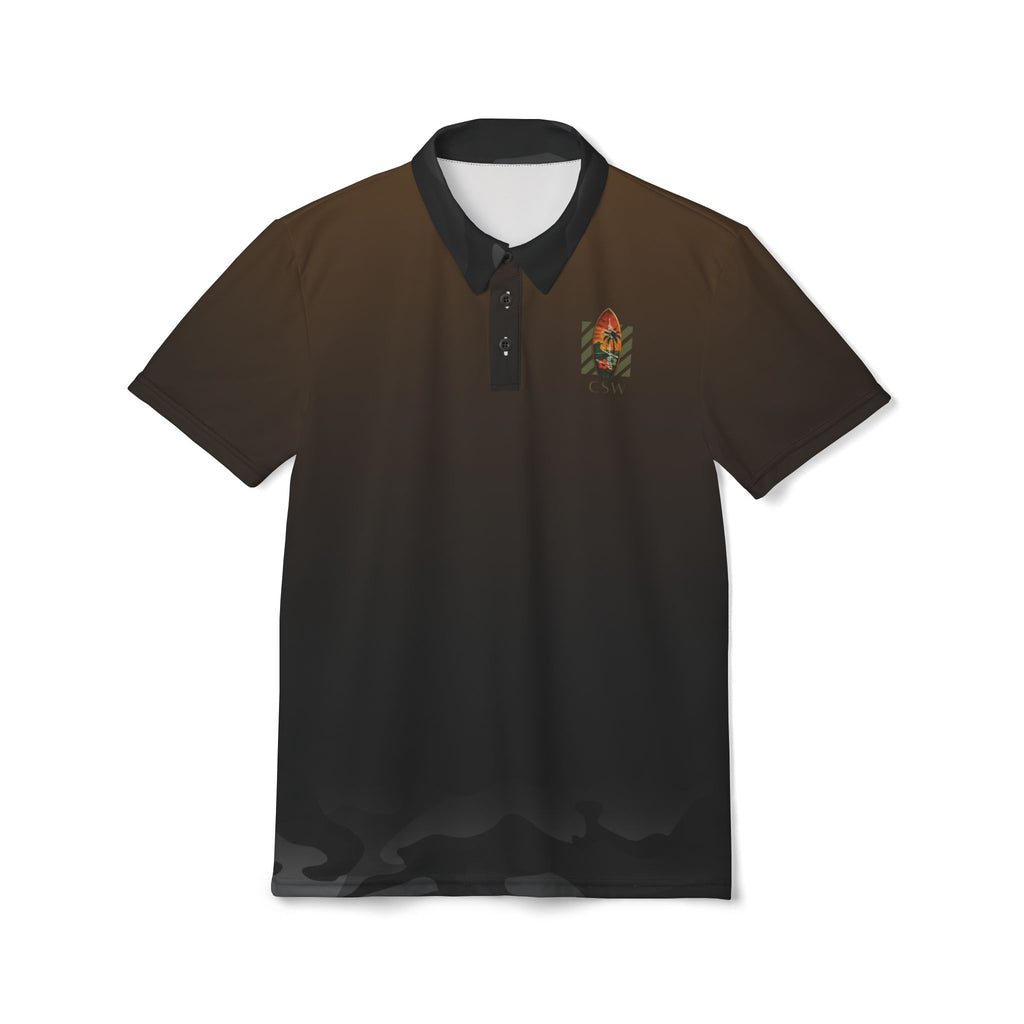 Christian Surf Wear Gradient Polo Shirt by Hagios Street Wear | CSW Signature Anointed Gear for Kingdom Leaders