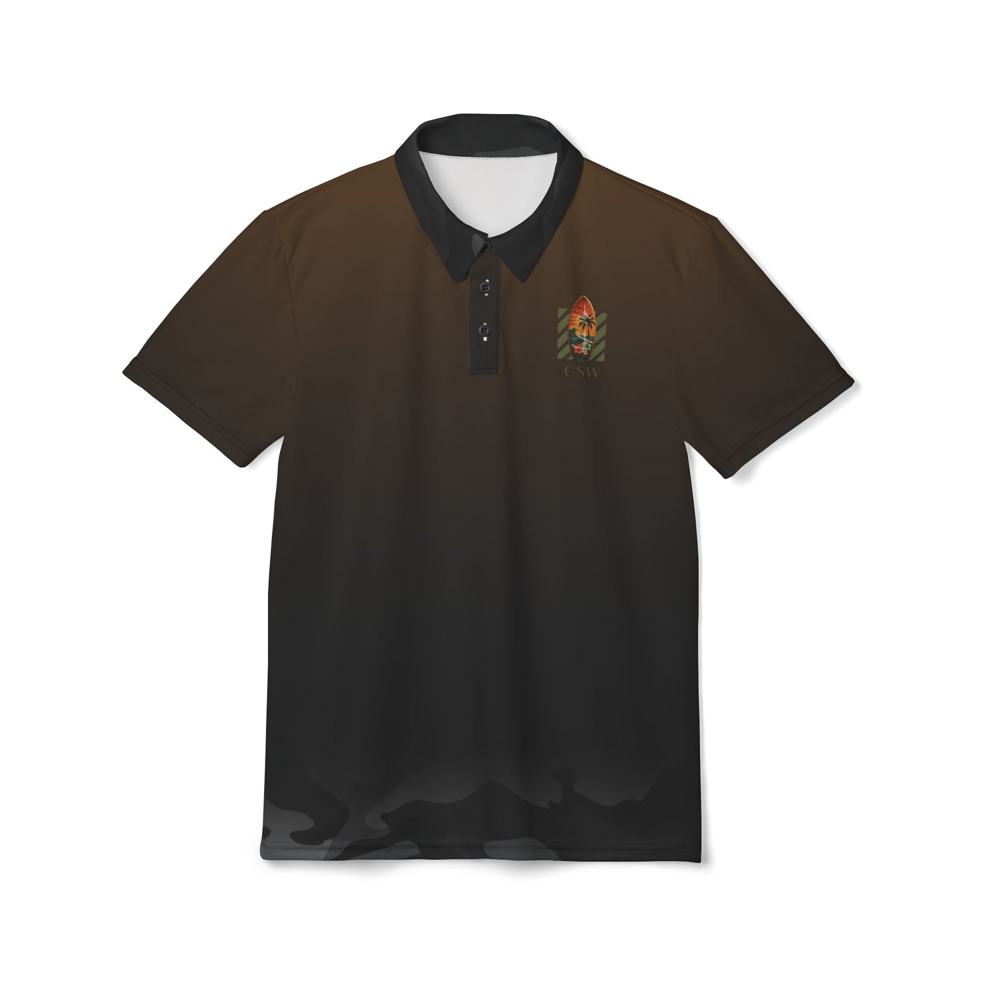 Christian Surf Wear Gradient Polo Shirt by Hagios Street Wear | CSW Signature Anointed Gear for Kingdom Leaders