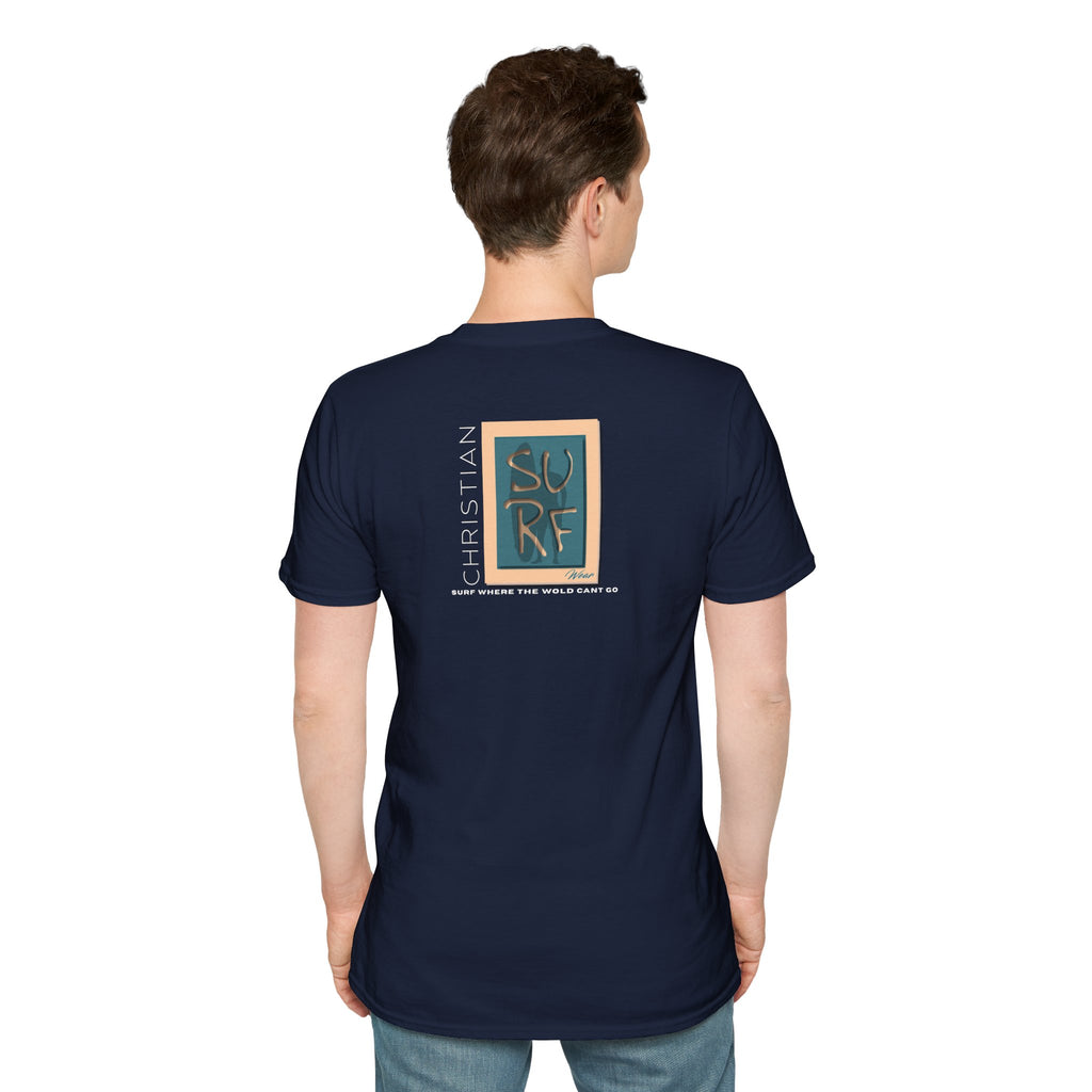 Marlin Graphic Dominion Deep - Unisex Softstyle T-Shirt Florida Marlin Fishing Tee Surfwear | Christian Ocean Apparel, Bold Pursuit Prophetic Vision Divine
