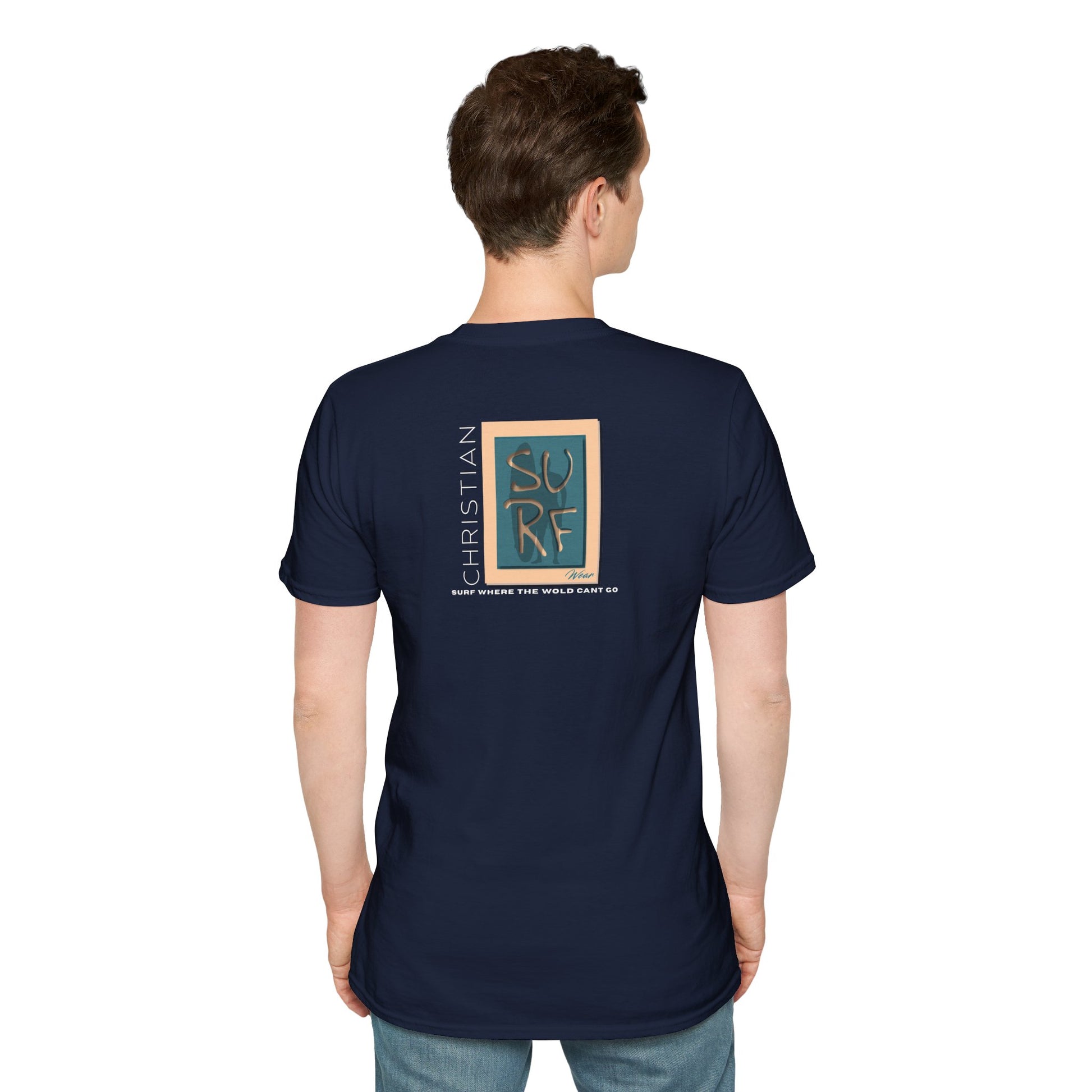 Marlin Graphic Dominion Deep - Unisex Softstyle T-Shirt Florida Marlin Fishing Tee Surfwear | Christian Ocean Apparel, Bold Pursuit Prophetic Vision Divine