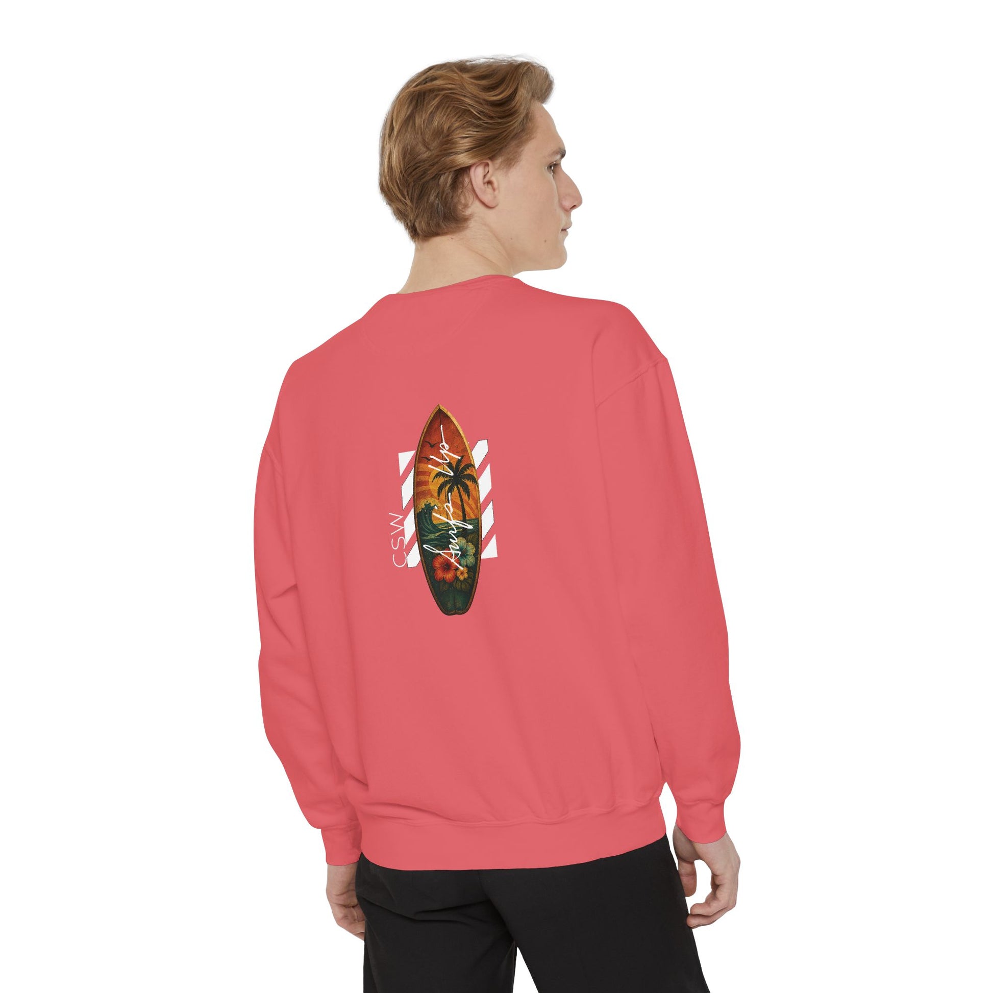 Sunshine Christian Surf Wear Sweatshirt | Unisex Garment-Dyed Pullover for Beach Vibes, Casual Wear, Surfing, Gift for Him/Her, Summer Style