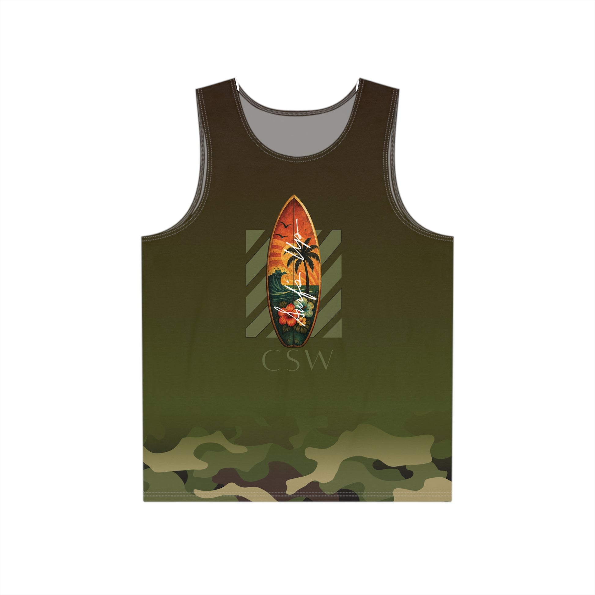 Surf Vibes Men's Tank Top, Perfect for Beach Days, Casual Wear, Summer Getaways, Outdoor Activities, Gift for Him