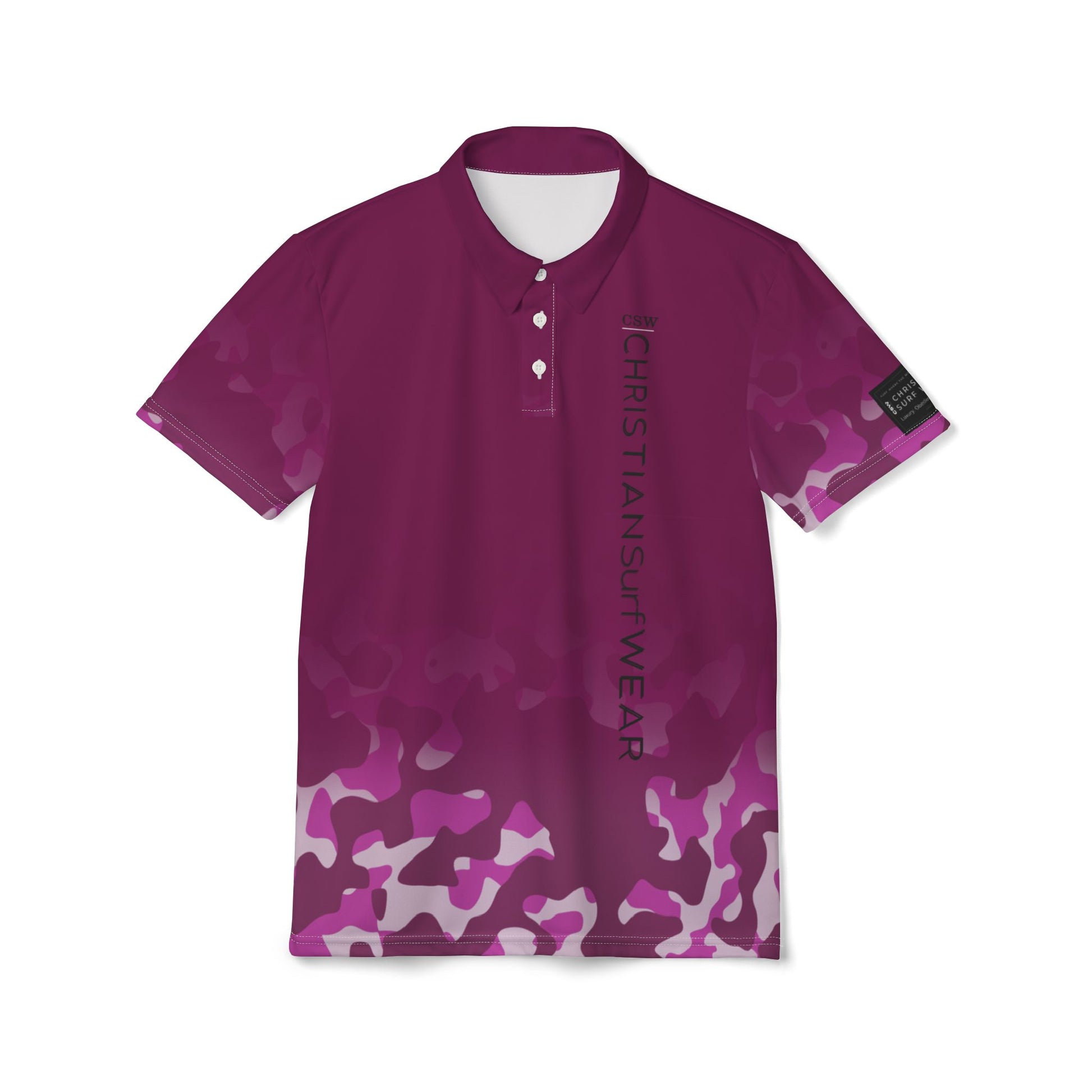 Christian Surf Wear Polo Shirt - Vintage Militant Miami Beach Theme
