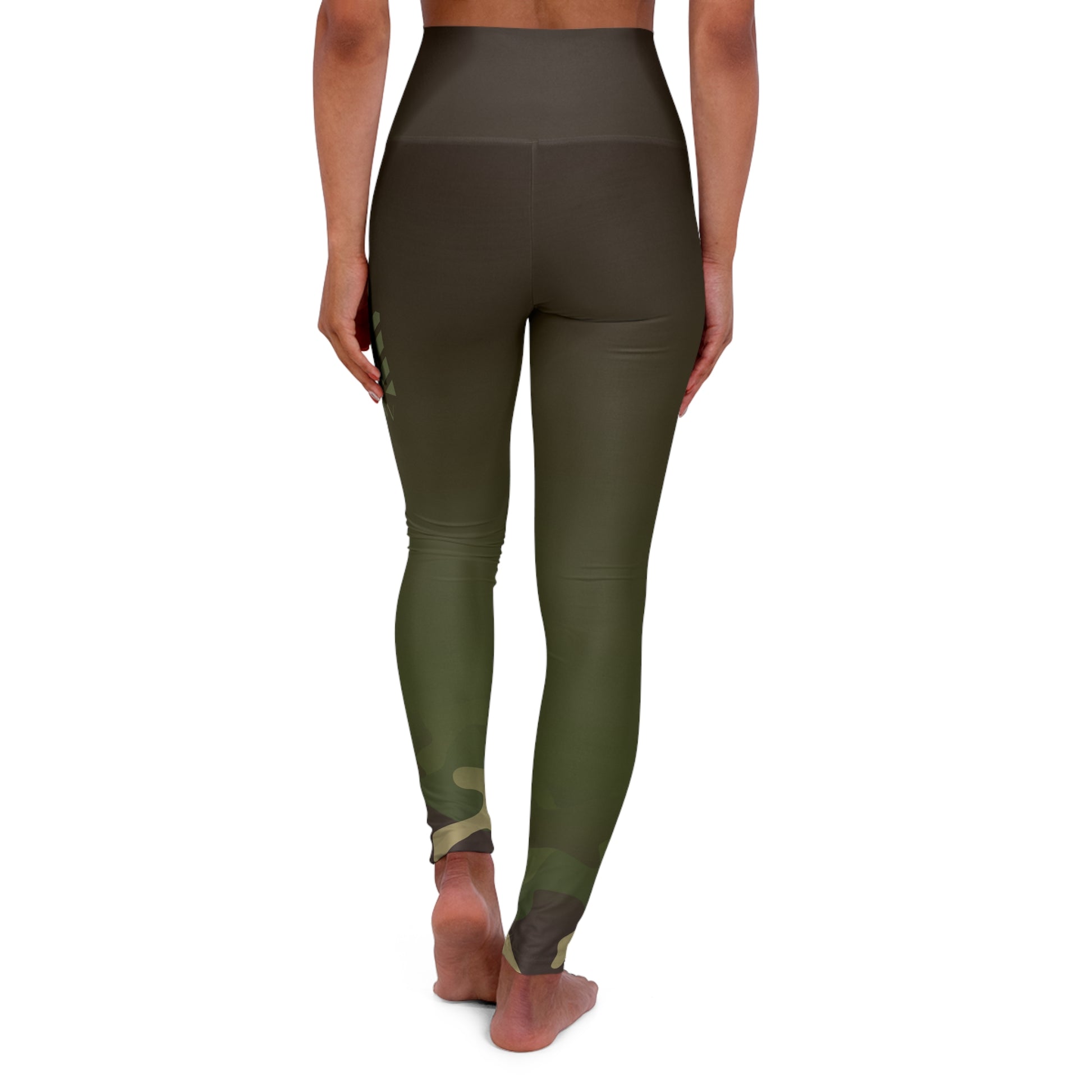Compression Leggings | CSW™ Christian Surf Wear 'Command the Current' Brown-to-Black Camo Gradient