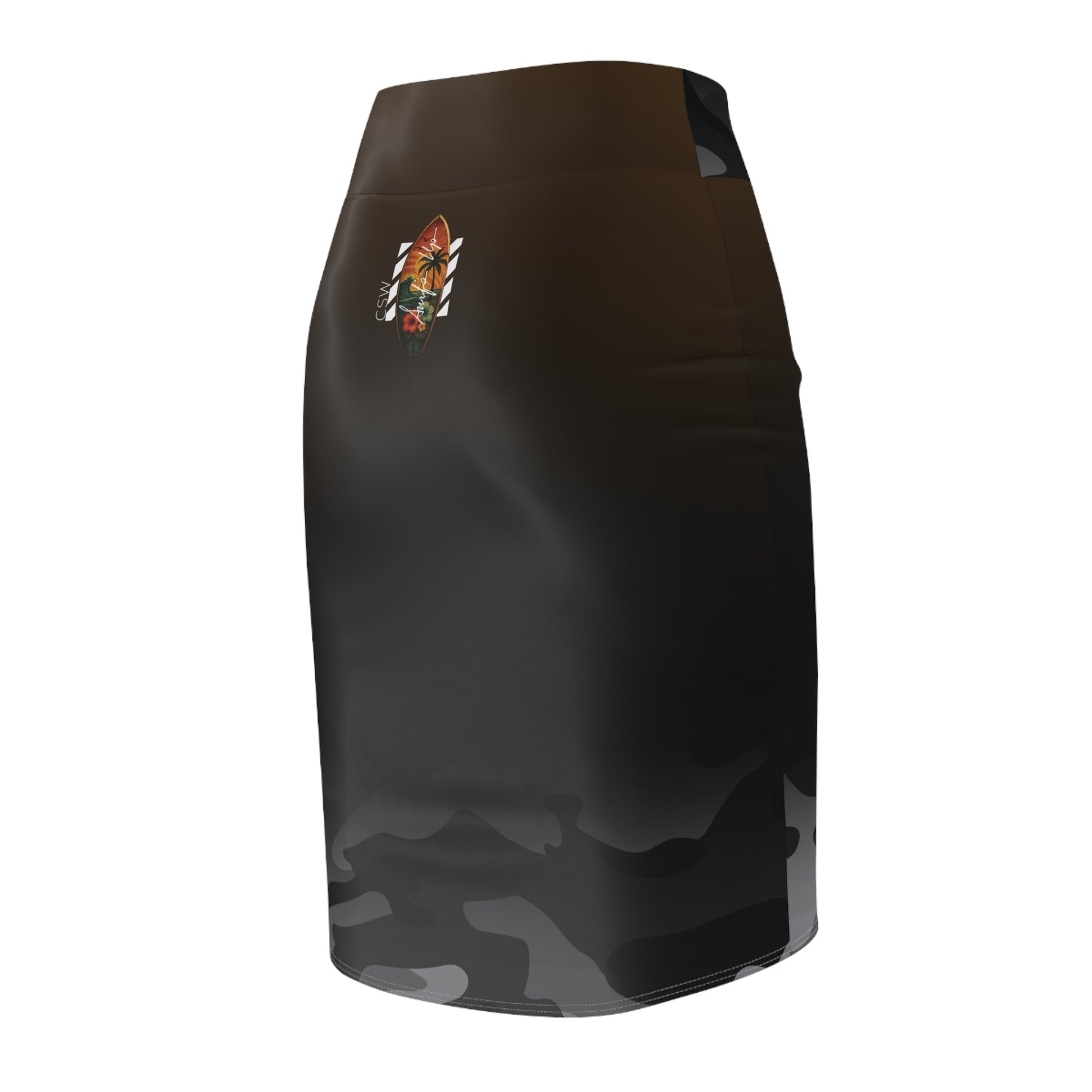 CSW|Christian Surf Wear Typography Graphic Pencil Skirt