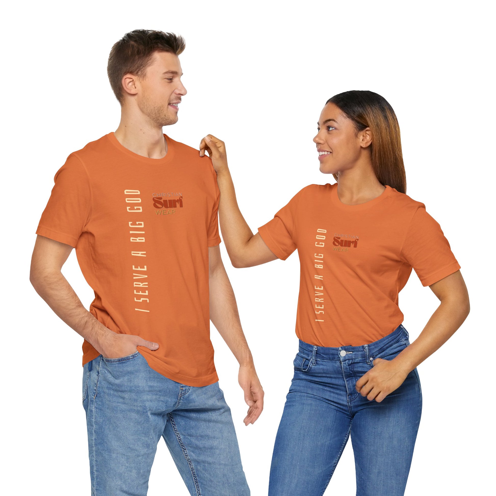 I Serve a Big God Unisex Jersey Tee, Inspirational Faith Shirt, Christian Gift, Casual Wear, Religious Apparel
