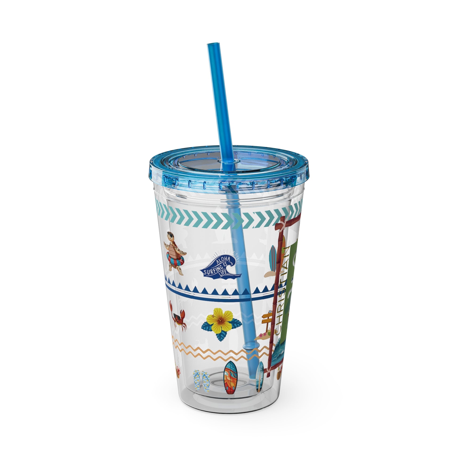 Sunsplash Surf Tumbler, Colorful 16oz Insulated Travel Cup, Summer Beach Mood, Perfect Gift for Surfers, Vacations, Outdoor [...]
