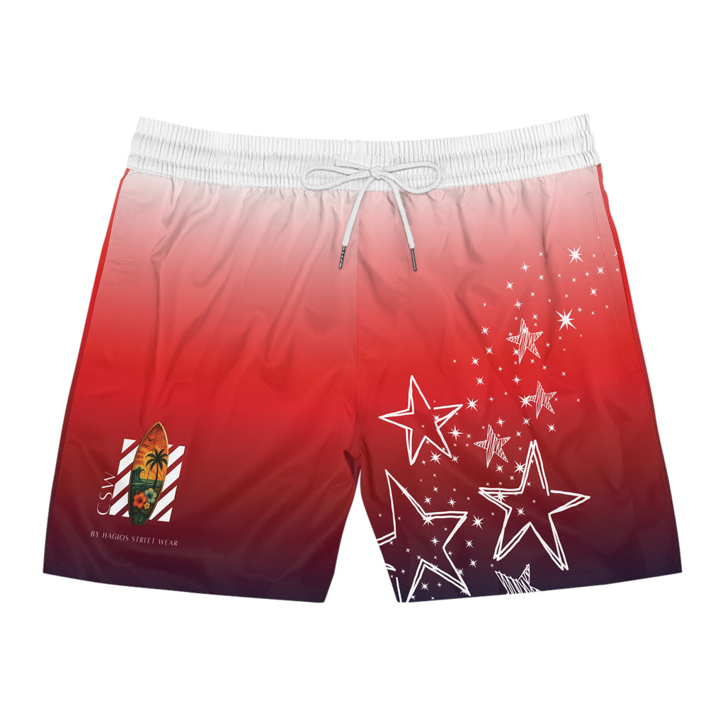 Surf Wear Vibrant Men's Swim Shorts - Perfect for Beach Days, Pool Parties, Summer Getaways, 4th of July, Tropical Vacations