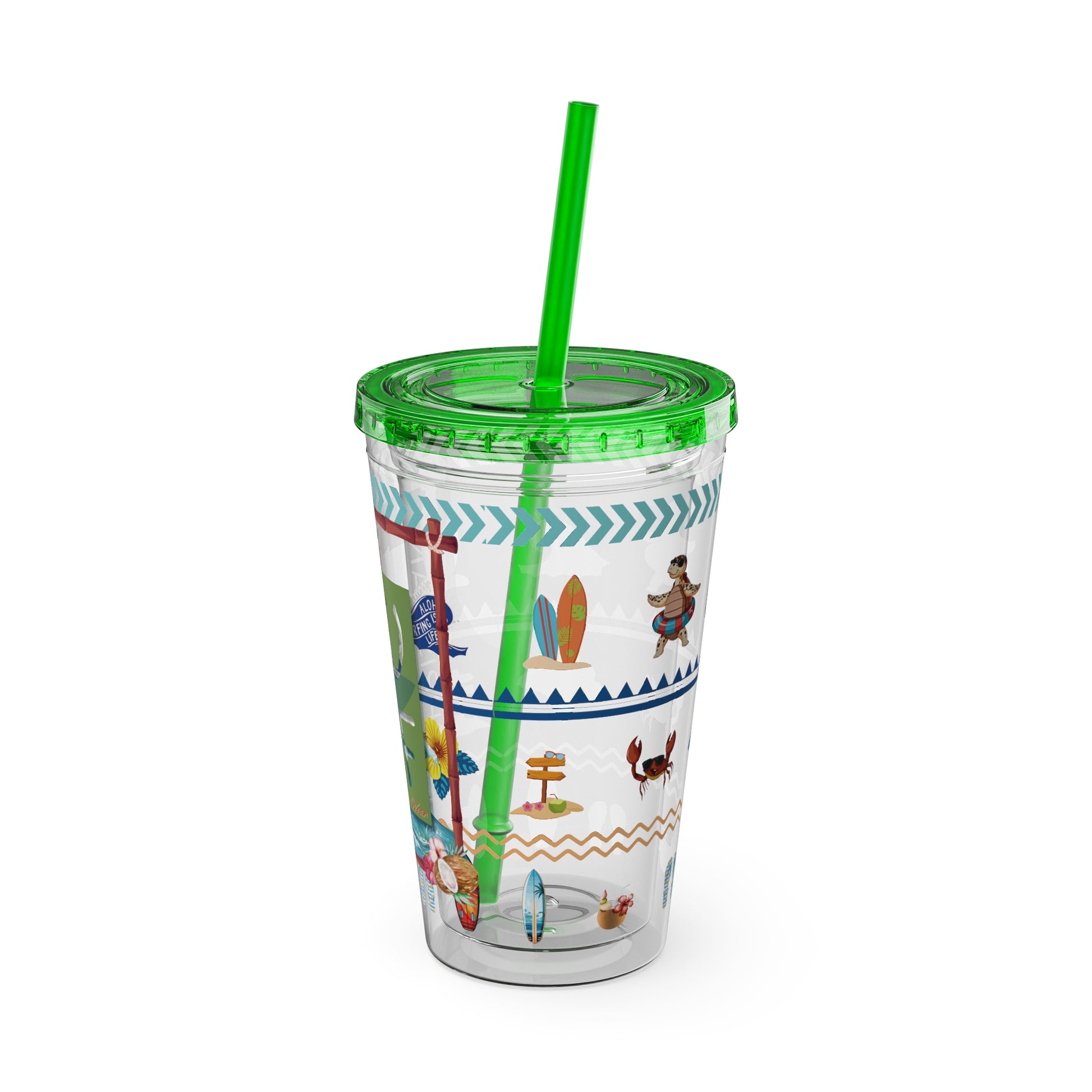 Sunsplash Surf Tumbler, Colorful 16oz Insulated Travel Cup, Summer Beach Mood, Perfect Gift for Surfers, Vacations, Outdoor [...]