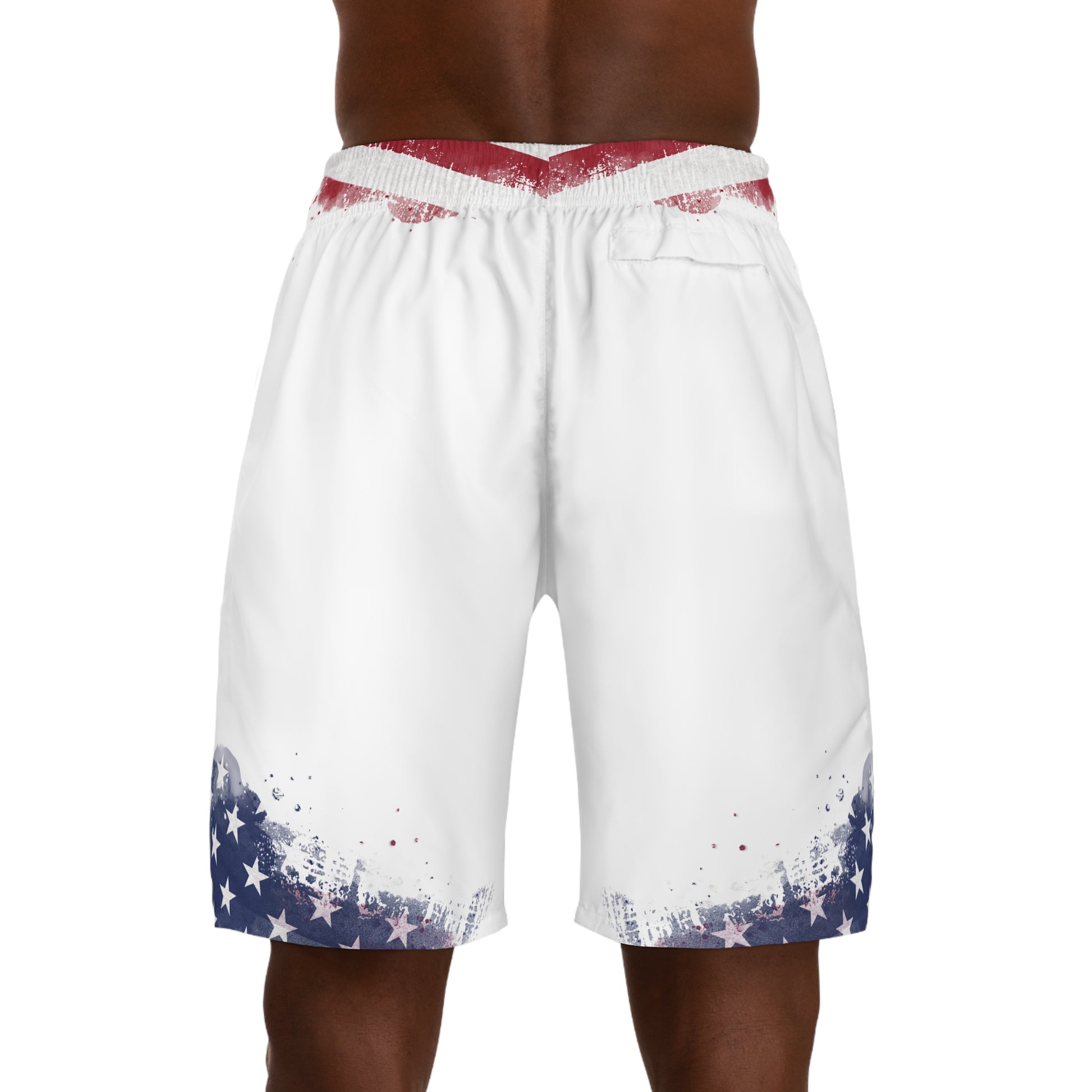 Christian Surf Wear Patriotic Men's Jogger Shorts, Summer Activewear, Casual Shorts for Men, USA Flag Shorts, Independence Day Outfit, Comfortable Sportswear