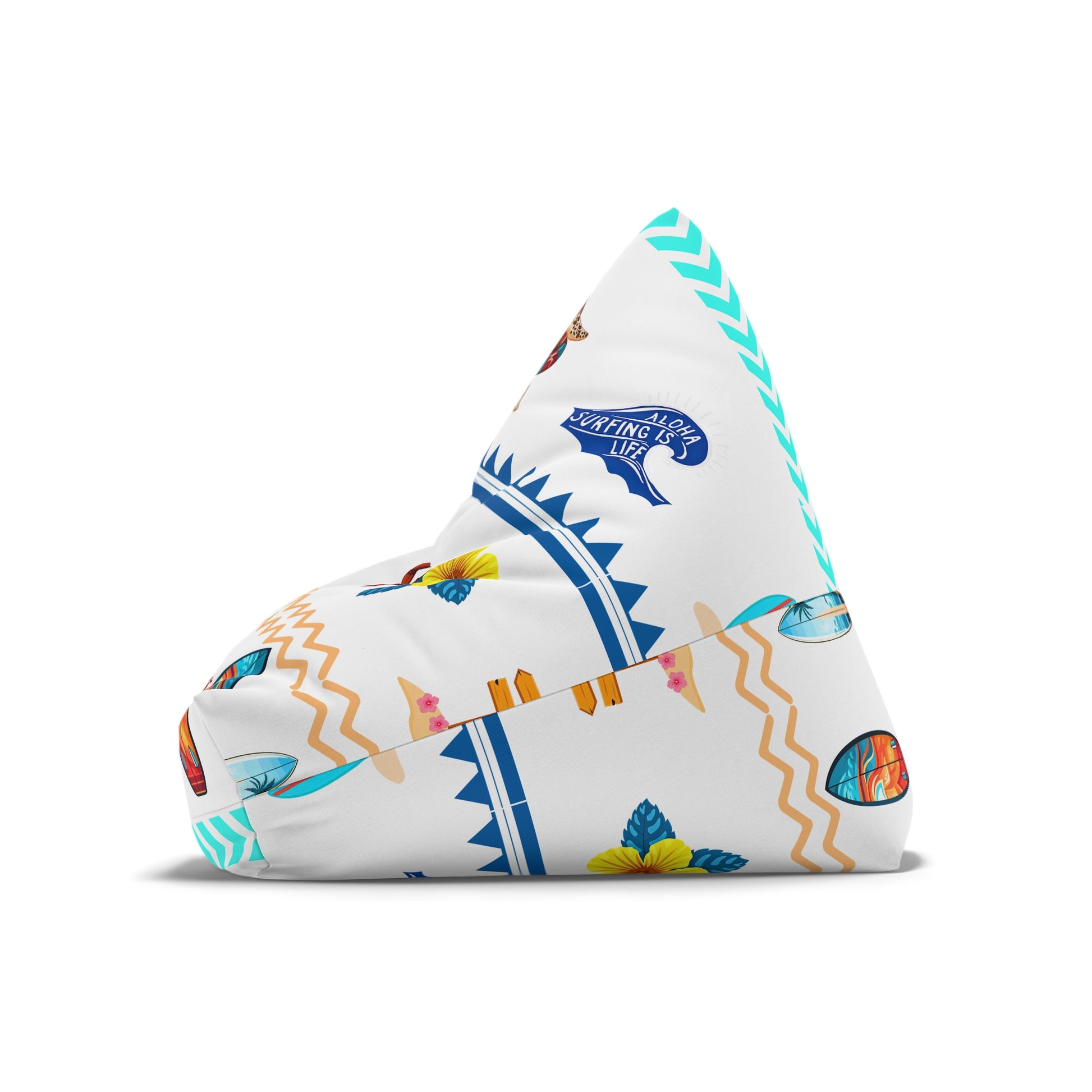 Christian Surf Wear Tropical Bean Bag Chair Cover, Cozy Lounge Decor, Summer Themed Furniture, Beach Vibes, Fun Relaxation, Home Décor