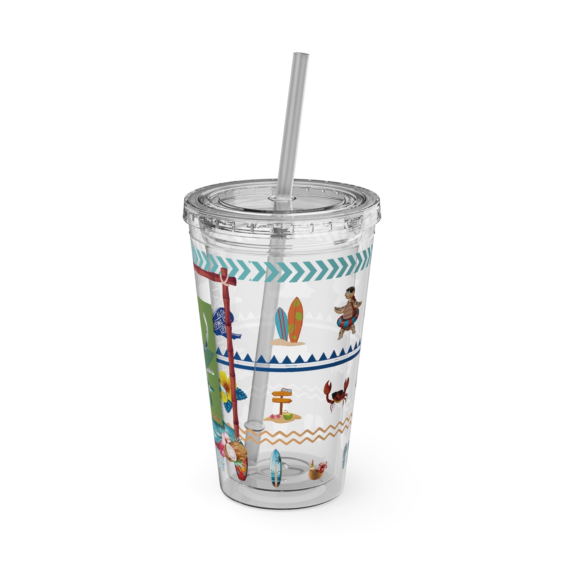 Sunsplash Surf Tumbler, Colorful 16oz Insulated Travel Cup, Summer Beach Mood, Perfect Gift for Surfers, Vacations, Outdoor [...]