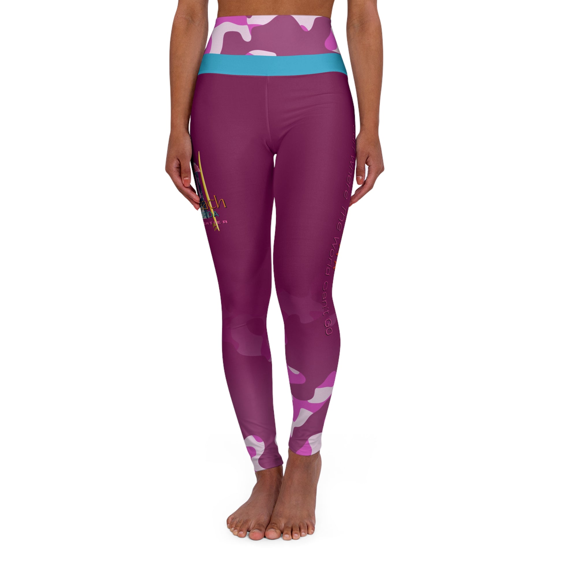 Christian Surf Wear Vintage Militant High Waisted Stylish Leggings with Inspirational Design, Perfect for Fitness, Gym, Meditation, Workout, and Everyday Wear