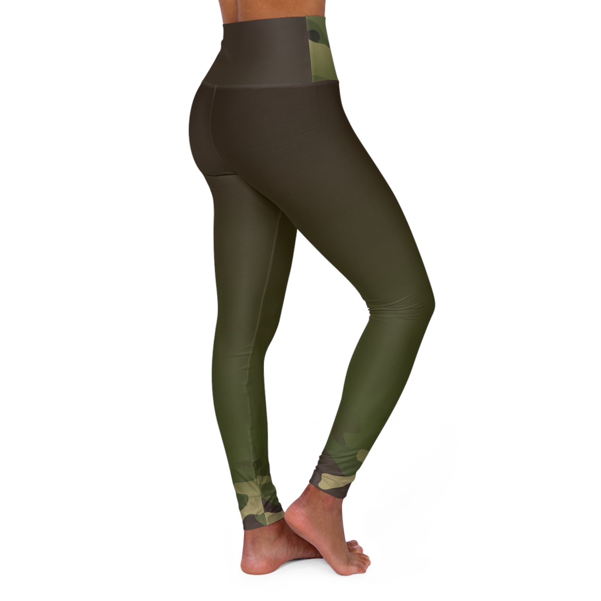 Compression Leggings | CSW™ Christian Surf Wear 'Command the Current' Brown-to-Black Camo Gradient