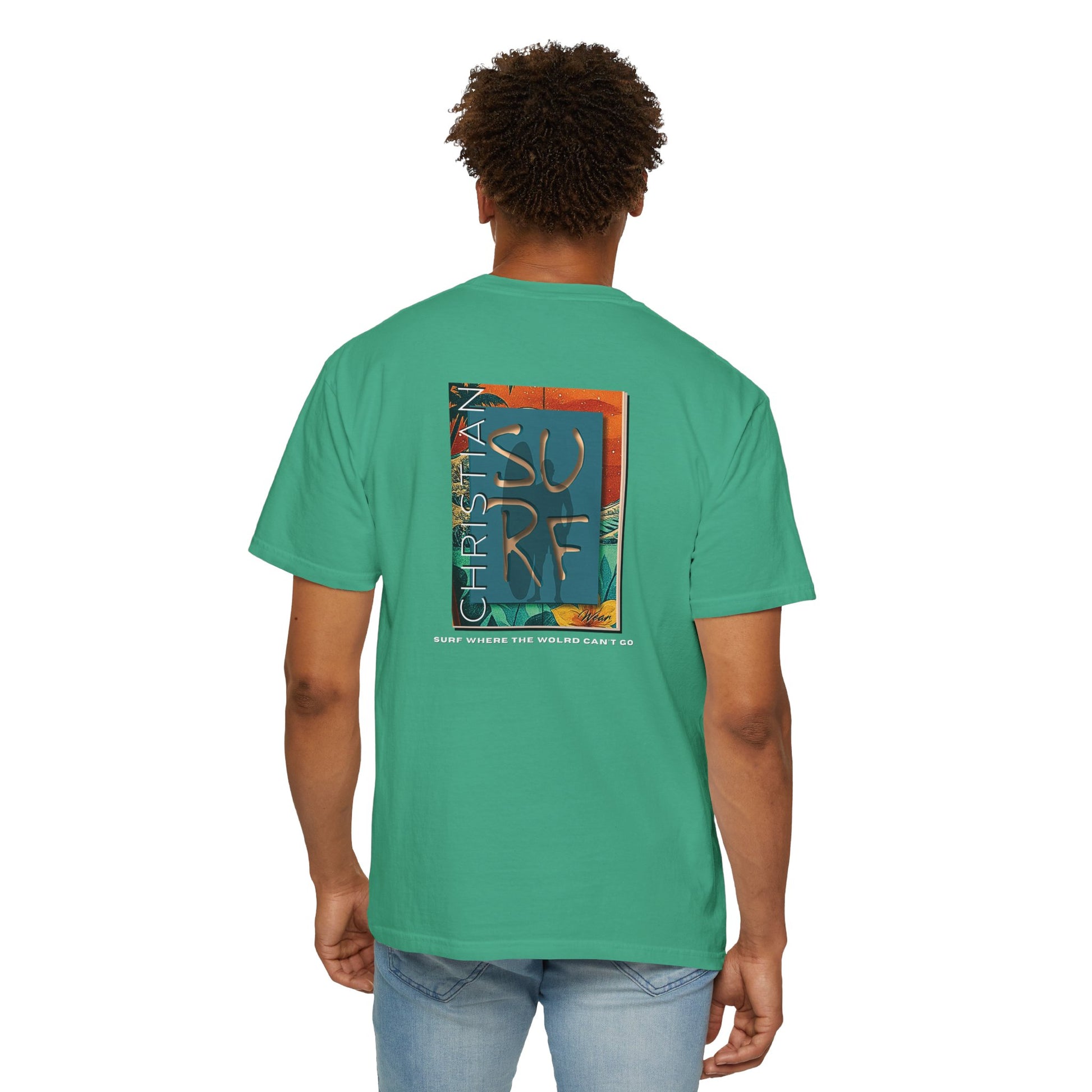 Move by Faith | Street Wear Vintage Surf Board Graphic Art Work Unisex T-Shirt - Christian Surf Wear