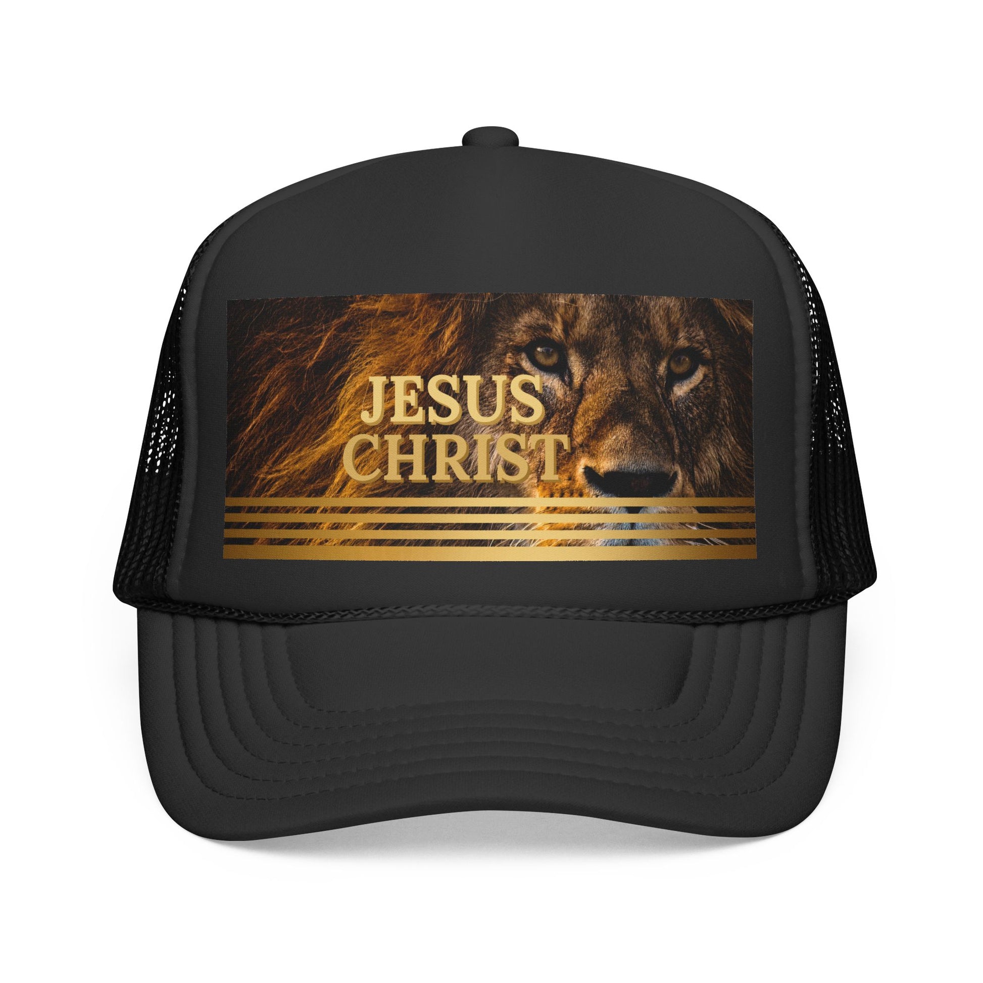 Jesus Christ Lion Trucker Cap — Faith-Based Christian Mesh Hat