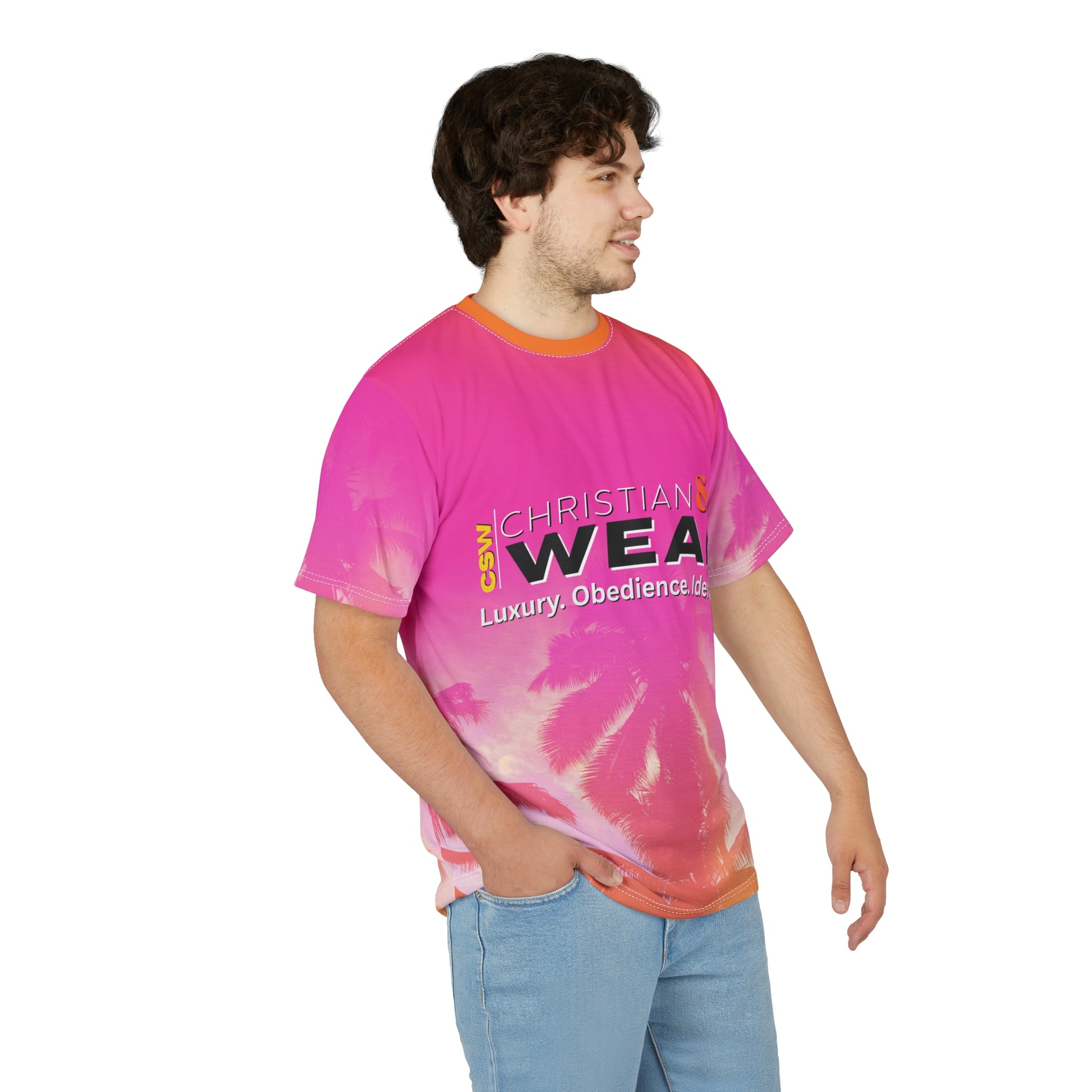 Unisex Tee Christian Surf Wear Palm Tree Graphic Summer Surge