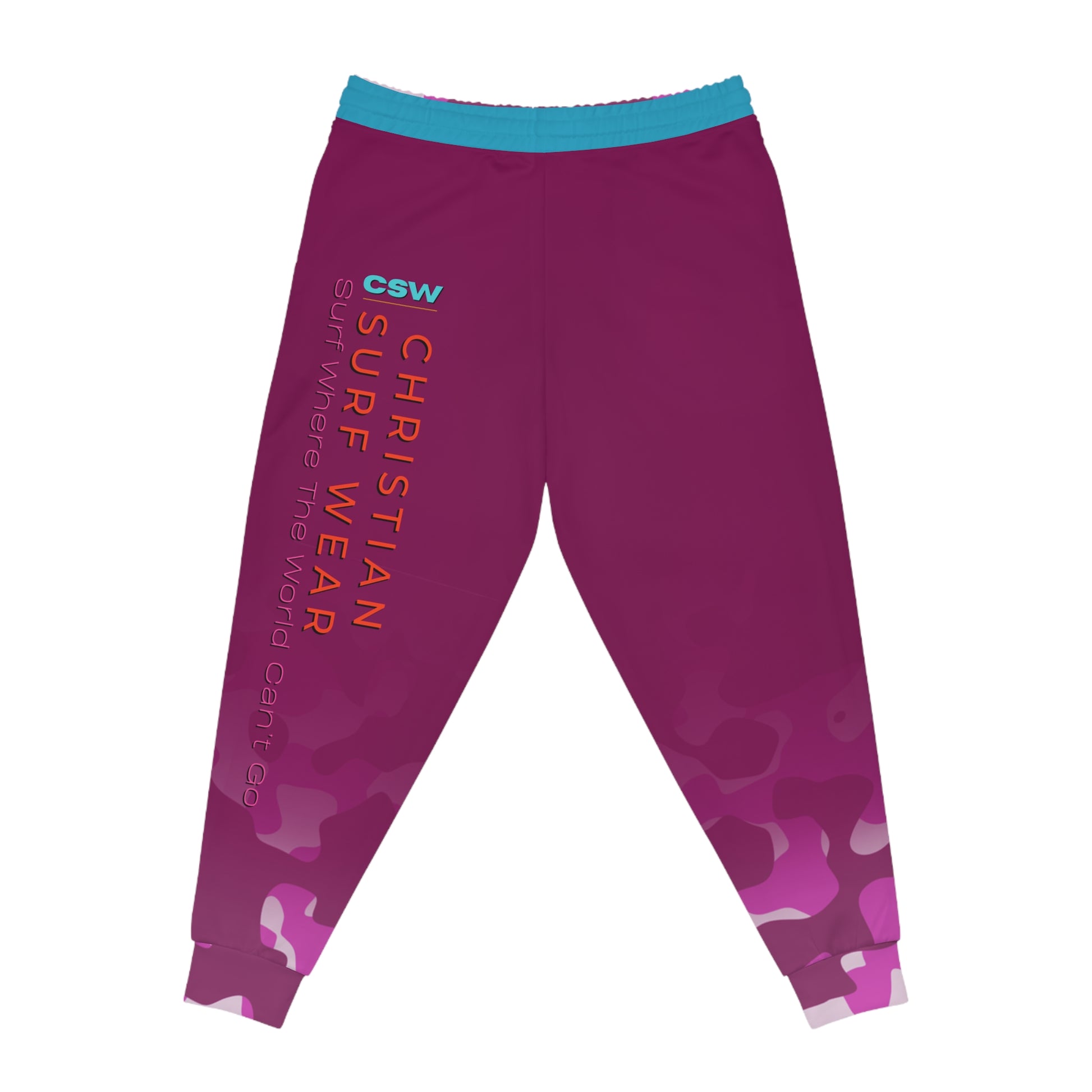 Christian Surf Wear Vintage Militant Vibrant Miami-Inspired Athletic Joggers, Trendy Activewear, Fitness Pants, Surf Style Bottoms, Casual Joggers, Comfortable Lounge Wear