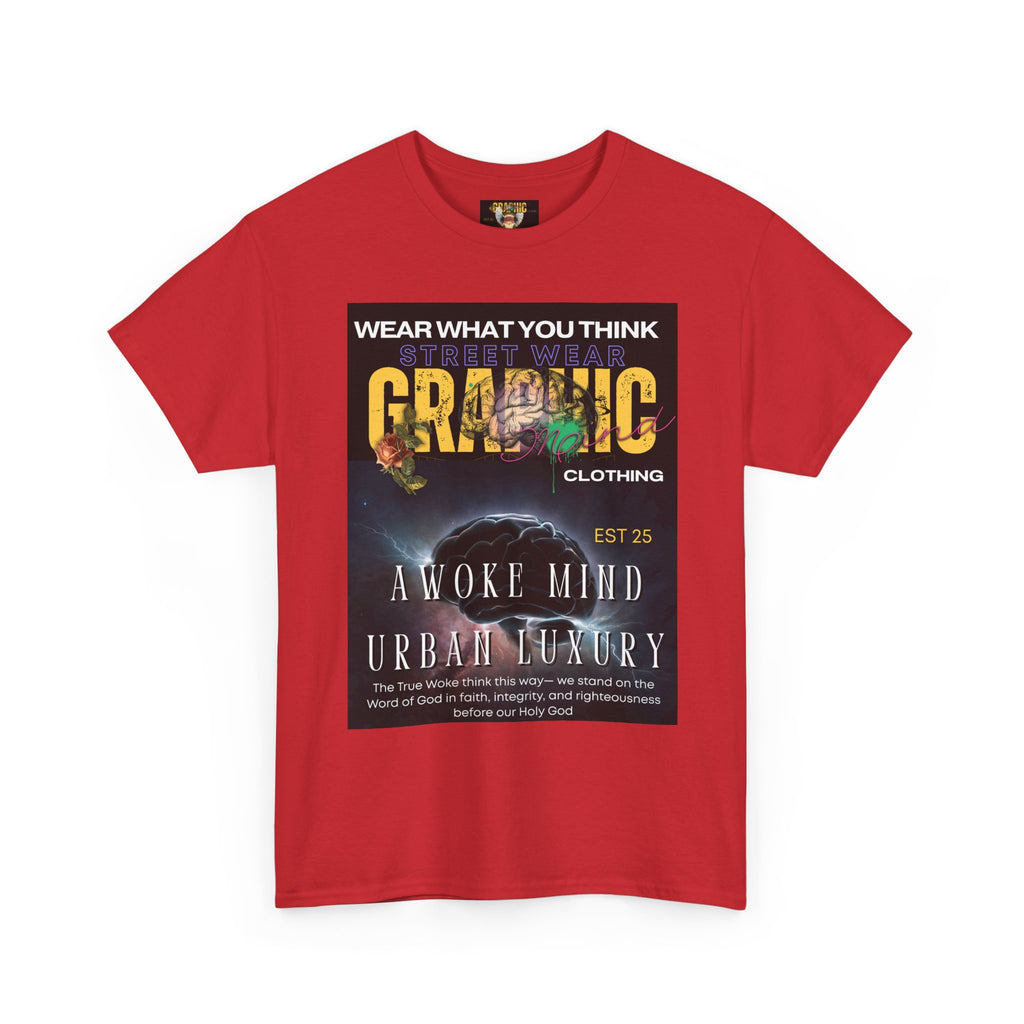 Urban Luxury Graphic Mind Clothing Tee, Woke Mind Heavy Cotton Tee - Comfortable Street Style Shirt, Gift for Trendsetters, Cool Graphic