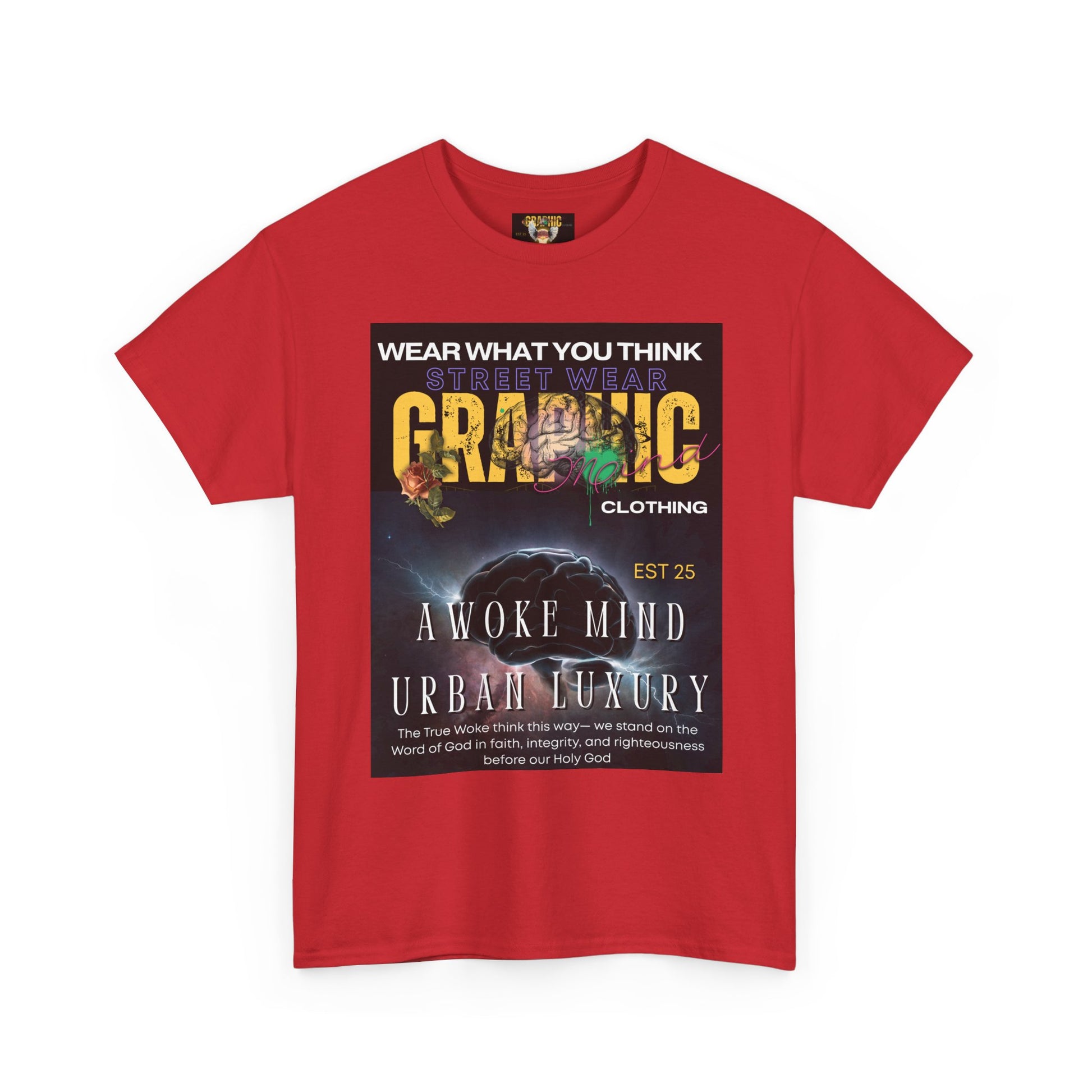 Urban Luxury Graphic Mind Clothing Tee, Woke Mind Heavy Cotton Tee - Comfortable Street Style Shirt, Gift for Trendsetters, Cool Graphic