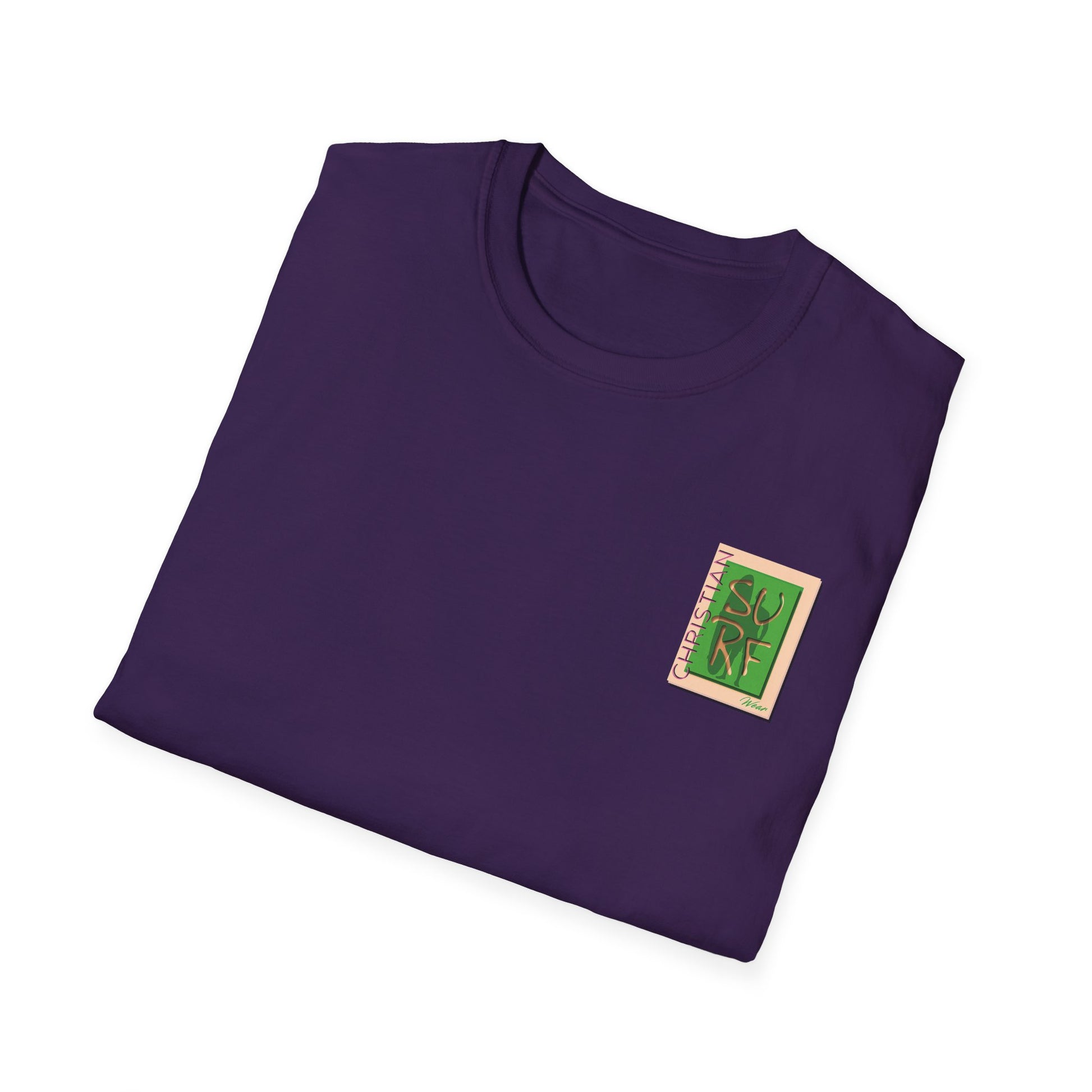 Christian Surf Wear Nature-Inspired Unisex Softstyle Classic T-Shirt | Eco-Friendly Gift, Casual Wear, Graphic Tee, Organic Cotton Tee, Outdoor Adventure Top