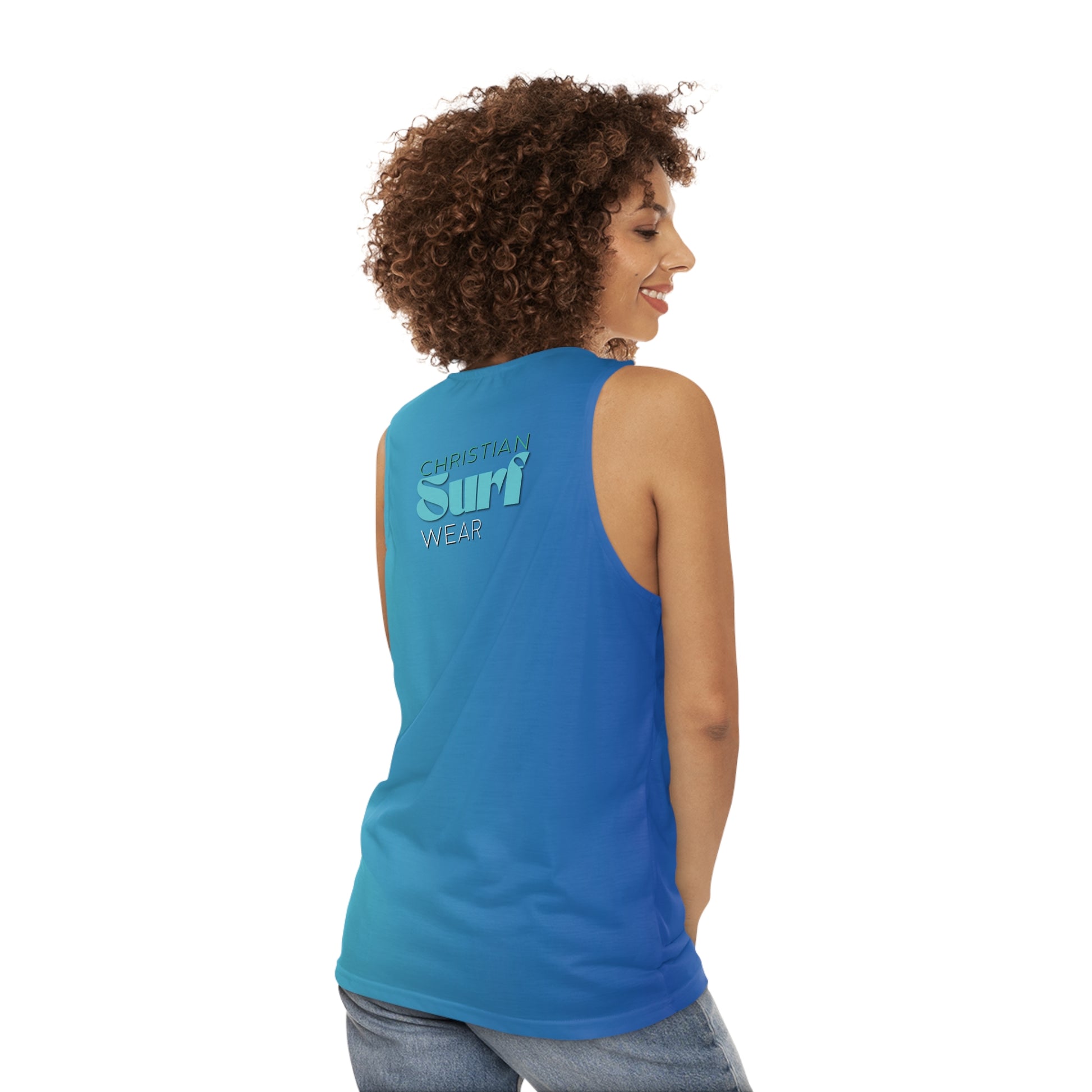 Christian Surf Wear Florida Marlin Fishing & Surf Unisex Tank Top, Summer Beachwear, Casual Outdoor Top, Gift for Fishermen, Vacation Apparel, Surfing Gear
