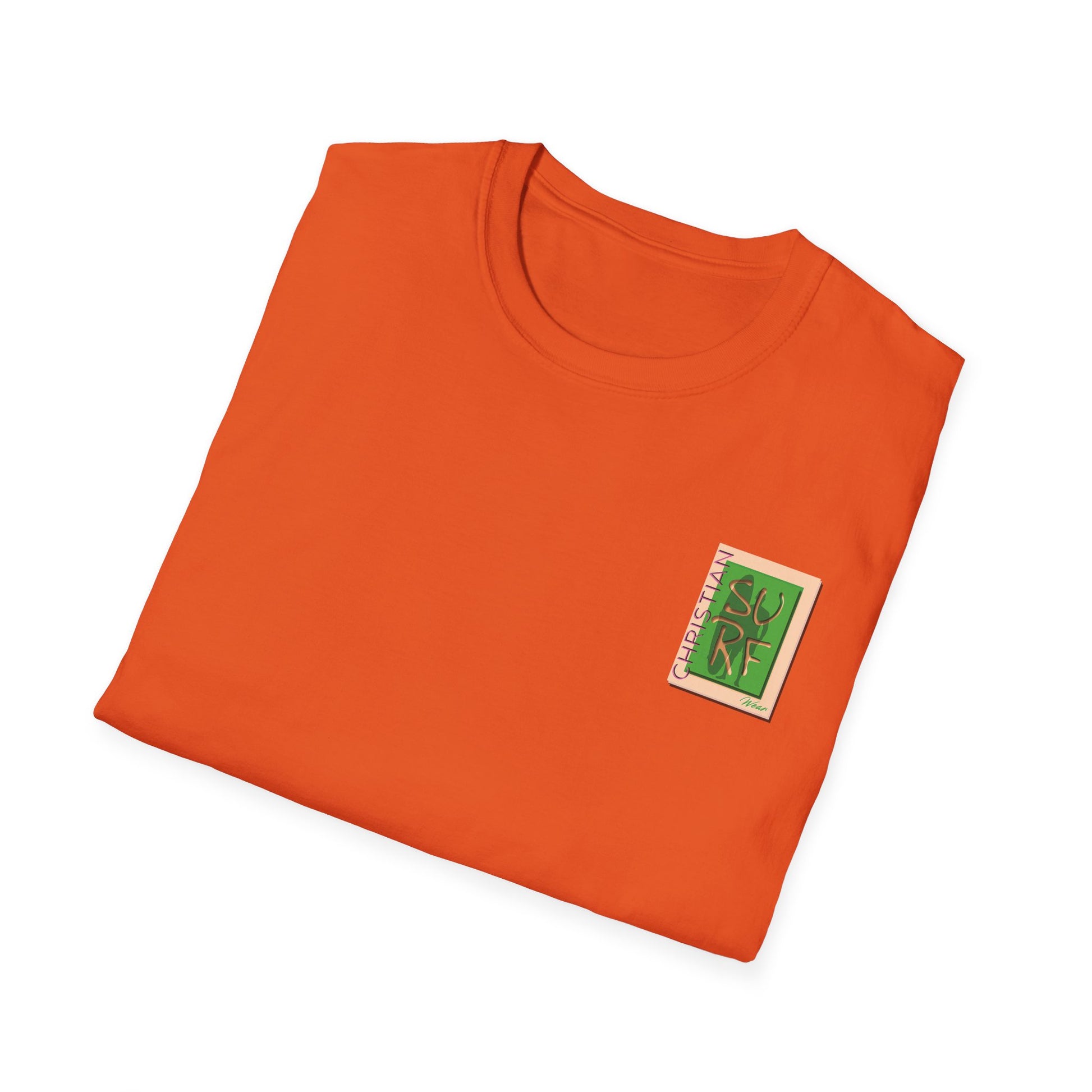 Christian Surf Wear Nature-Inspired Unisex Softstyle Classic T-Shirt | Eco-Friendly Gift, Casual Wear, Graphic Tee, Organic Cotton Tee, Outdoor Adventure Top