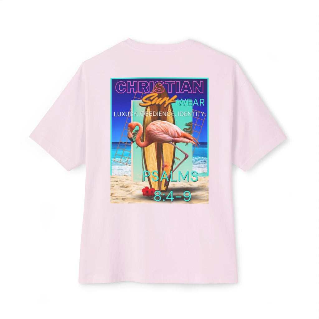 Christian Surf Wear Retro Vibrant-Inspired Unisex Oversized Boxy Tee, Beach Vibes, Faith Apparel, Summer Wear, Casual Christian Fashion
