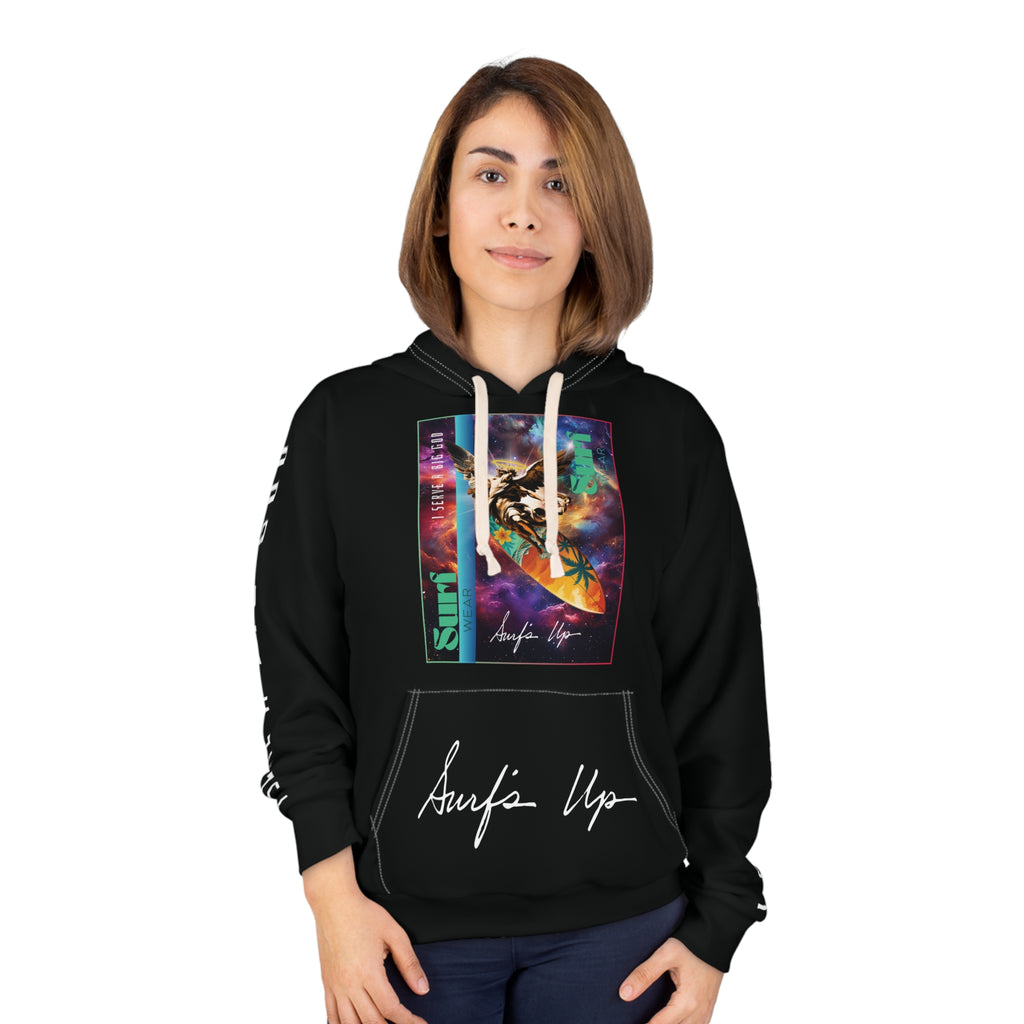 Prophetic Surf Style Unisex Pullover Hoodie | Angel Drop Art Shirt, Galaxy Graphic, Streetwear for Believers | I Serve a Big God Faith