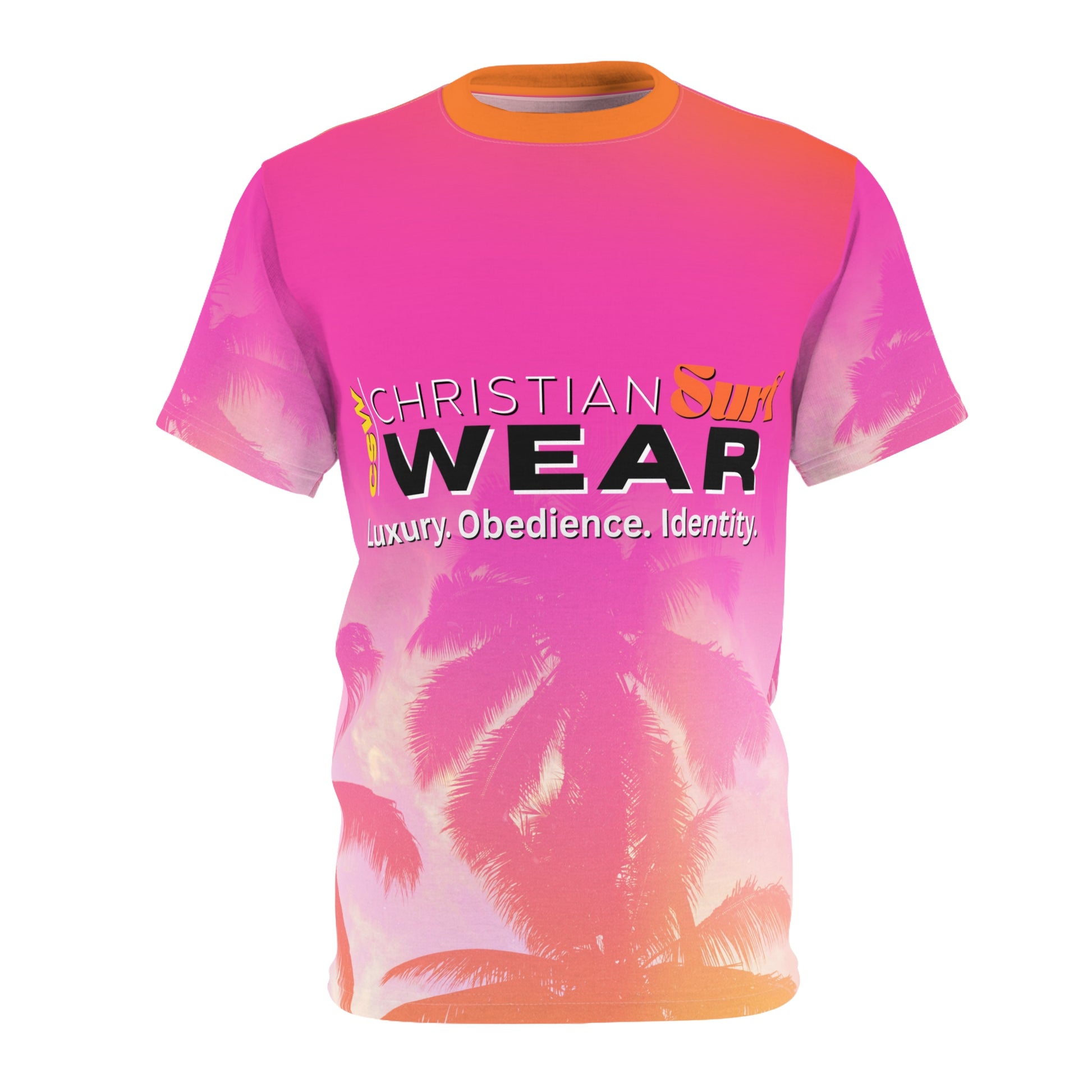 Unisex Tee Christian Surf Wear Palm Tree Graphic Summer Surge