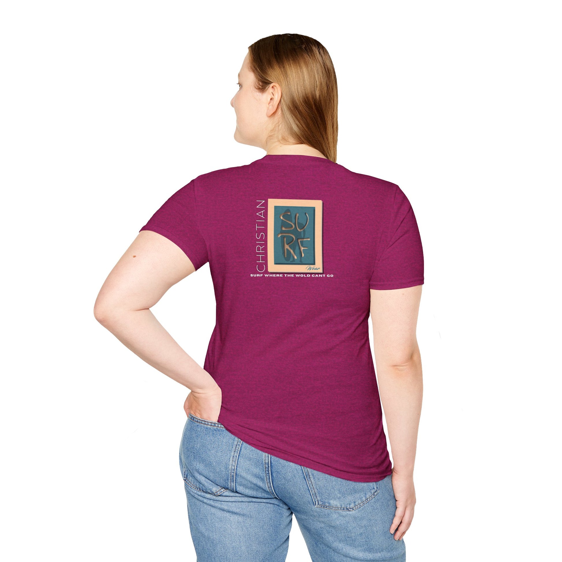 Marlin Graphic Dominion Deep - Unisex Softstyle T-Shirt Florida Marlin Fishing Tee Surfwear | Christian Ocean Apparel, Bold Pursuit Prophetic Vision Divine