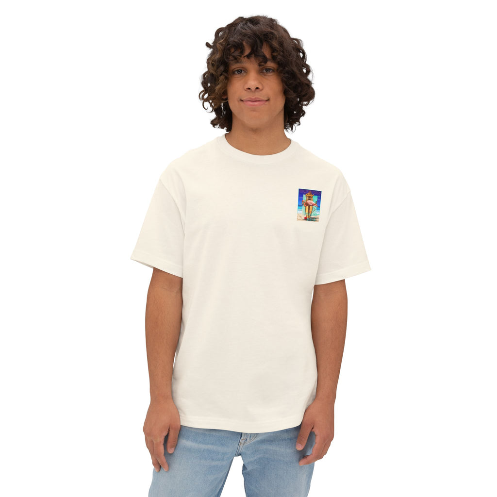 Christian Surf Wear Retro Vibrant-Inspired Unisex Oversized Boxy Tee, Beach Vibes, Faith Apparel, Summer Wear, Casual Christian Fashion