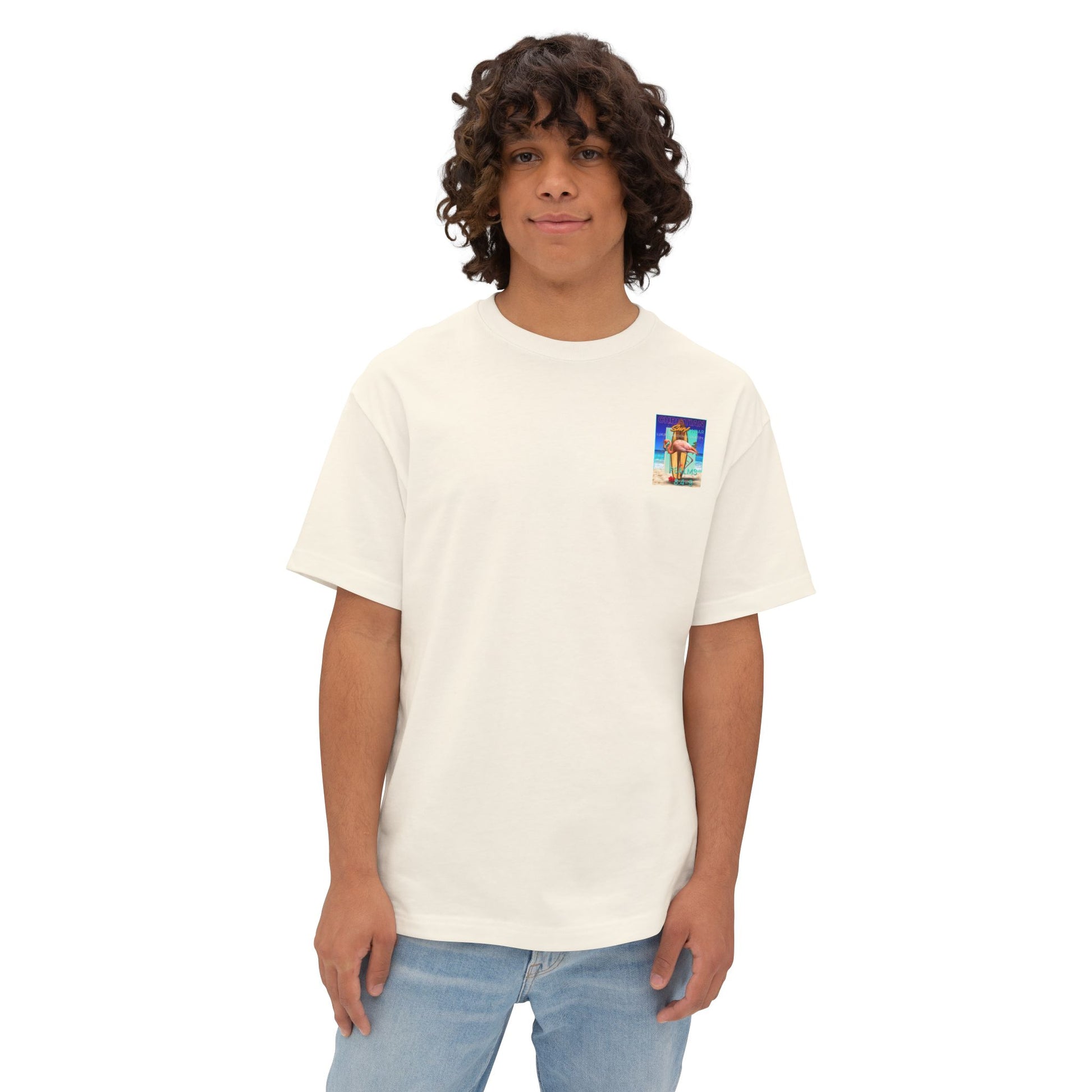 Christian Surf Wear Retro Vibrant-Inspired Unisex Oversized Boxy Tee, Beach Vibes, Faith Apparel, Summer Wear, Casual Christian Fashion
