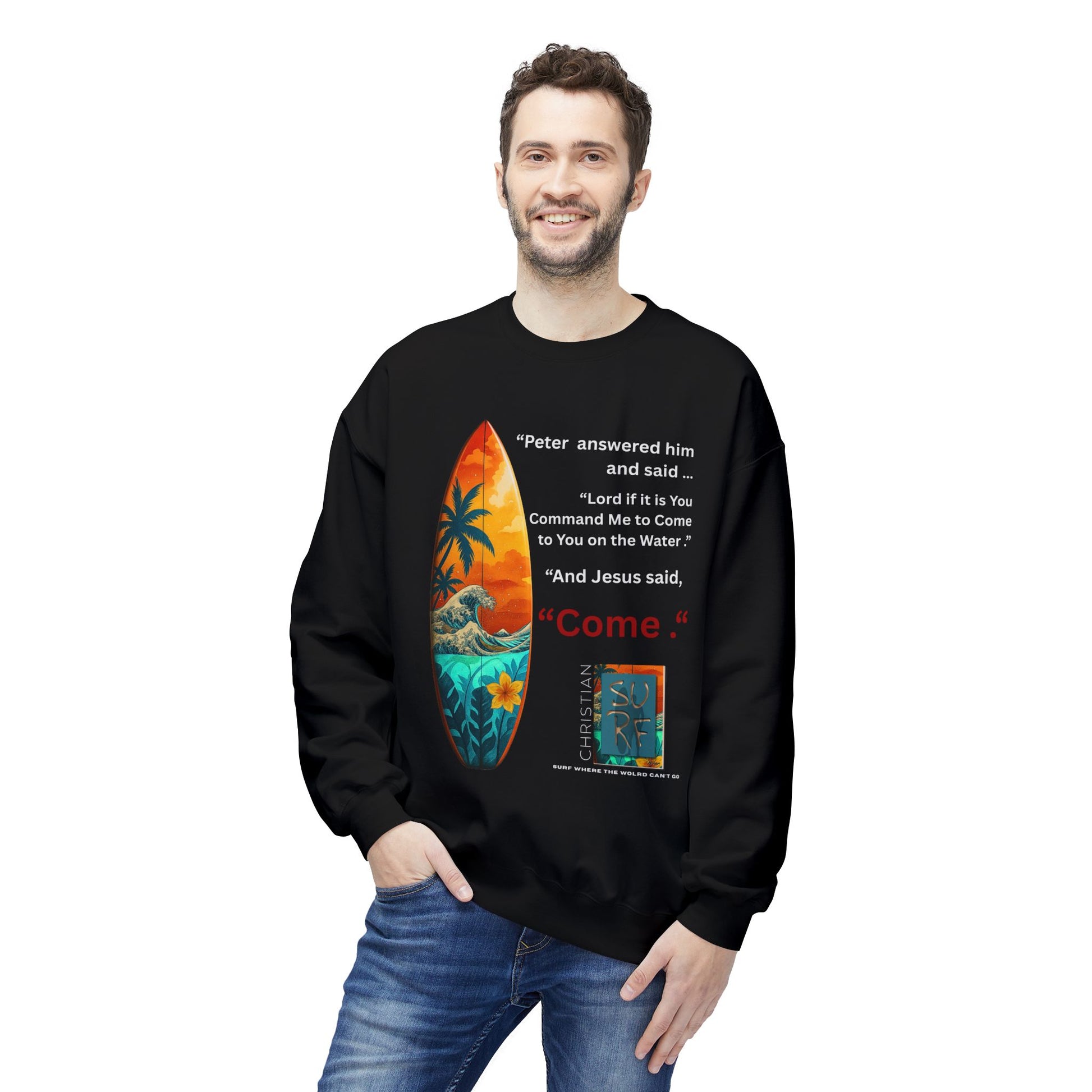 Christian Surf Wear Sweatshirt | Move by Faith Street Edition