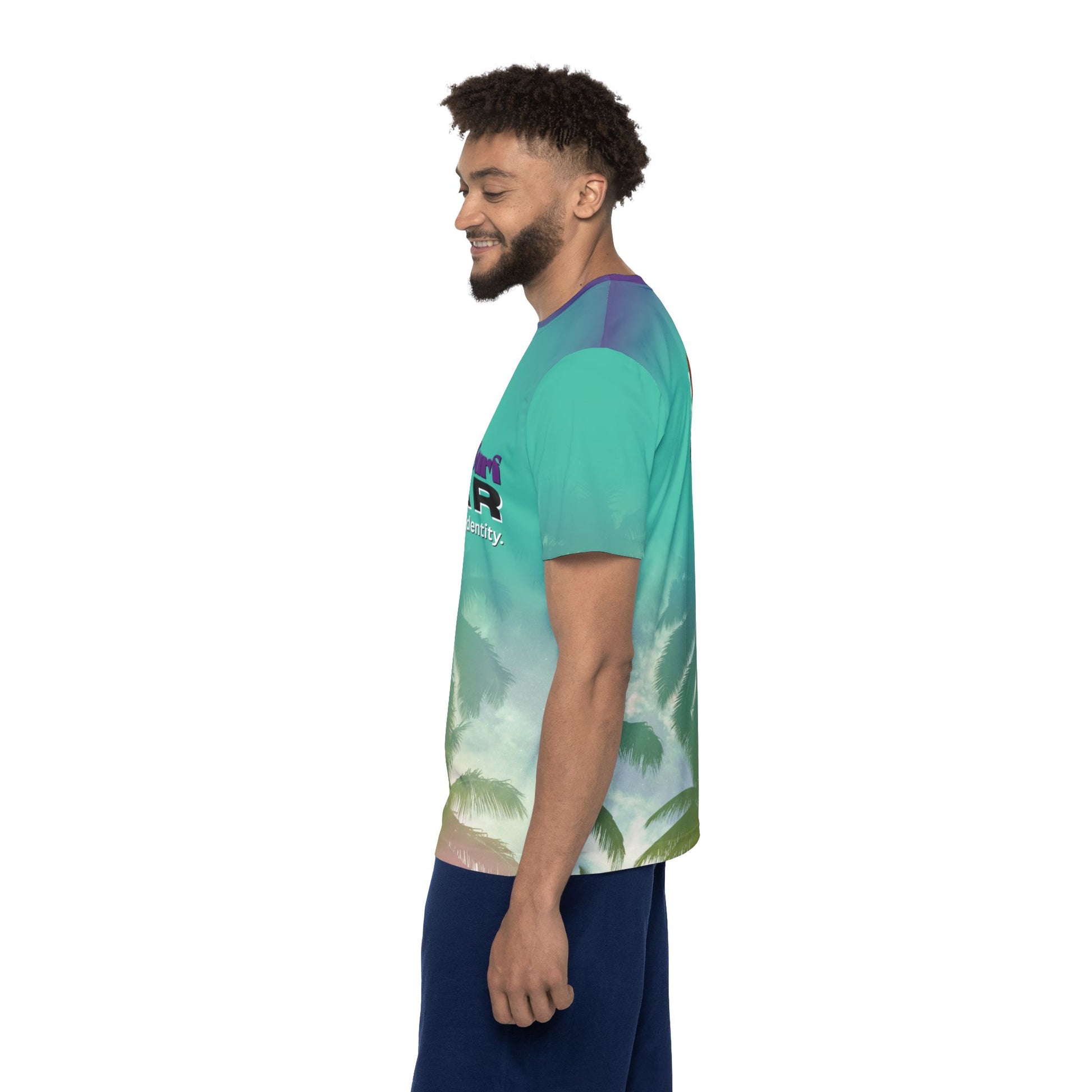 Christian Surf Wear Men's Retro AOP Sports Fishing Jersey - Tropical Vibe Tee, Beachwear, Casual Summer Top, Sports Fan Apparel, Vacation Must-Have