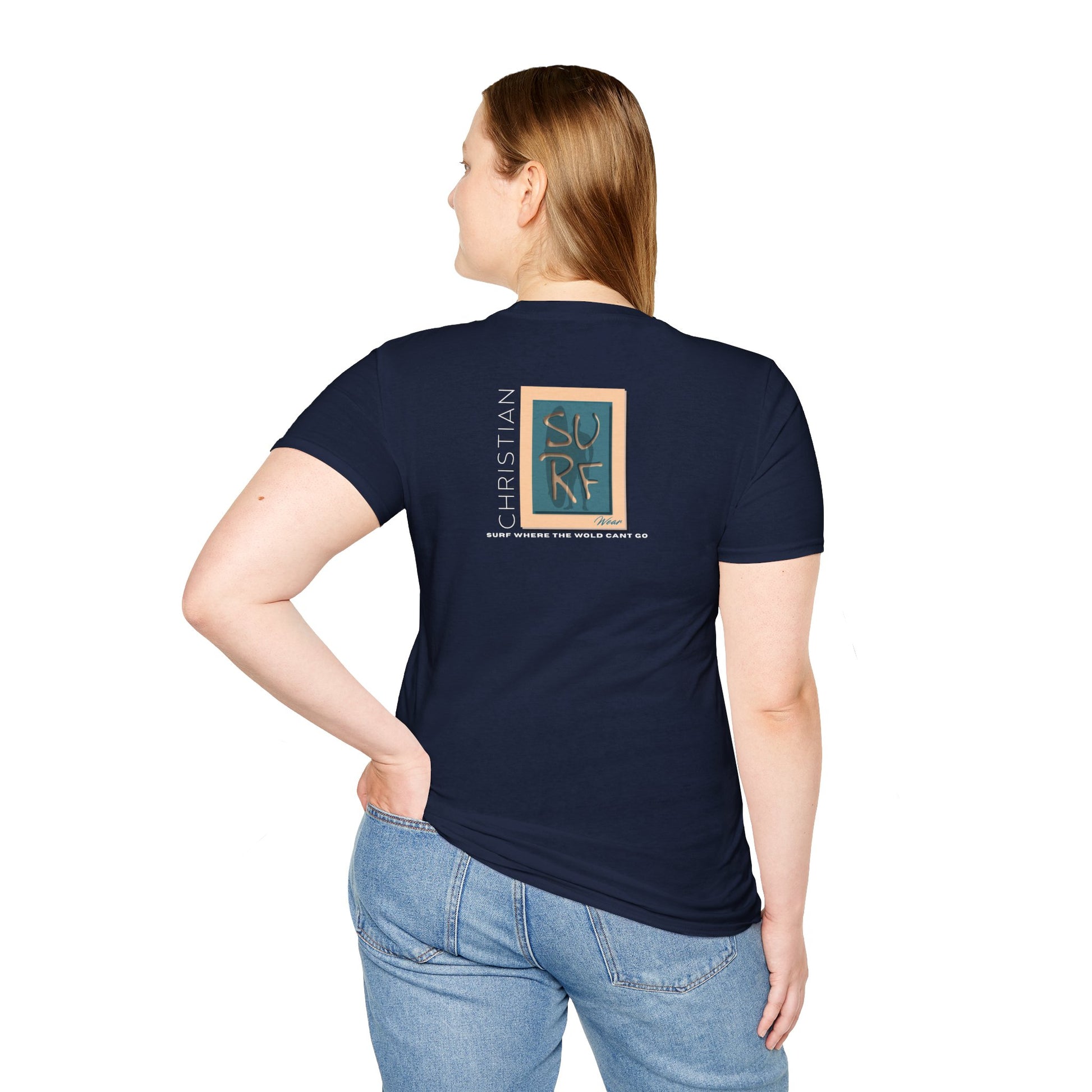Marlin Graphic Dominion Deep - Unisex Softstyle T-Shirt Florida Marlin Fishing Tee Surfwear | Christian Ocean Apparel, Bold Pursuit Prophetic Vision Divine