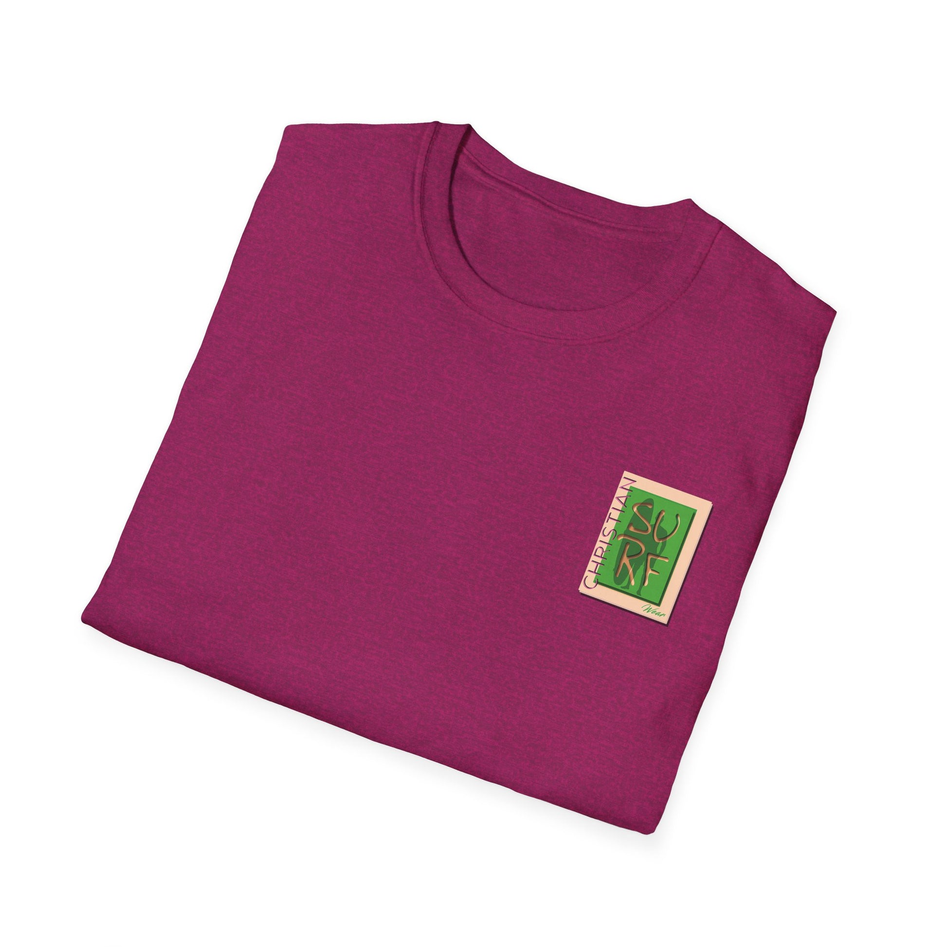 Christian Surf Wear Nature-Inspired Unisex Softstyle Classic T-Shirt | Eco-Friendly Gift, Casual Wear, Graphic Tee, Organic Cotton Tee, Outdoor Adventure Top
